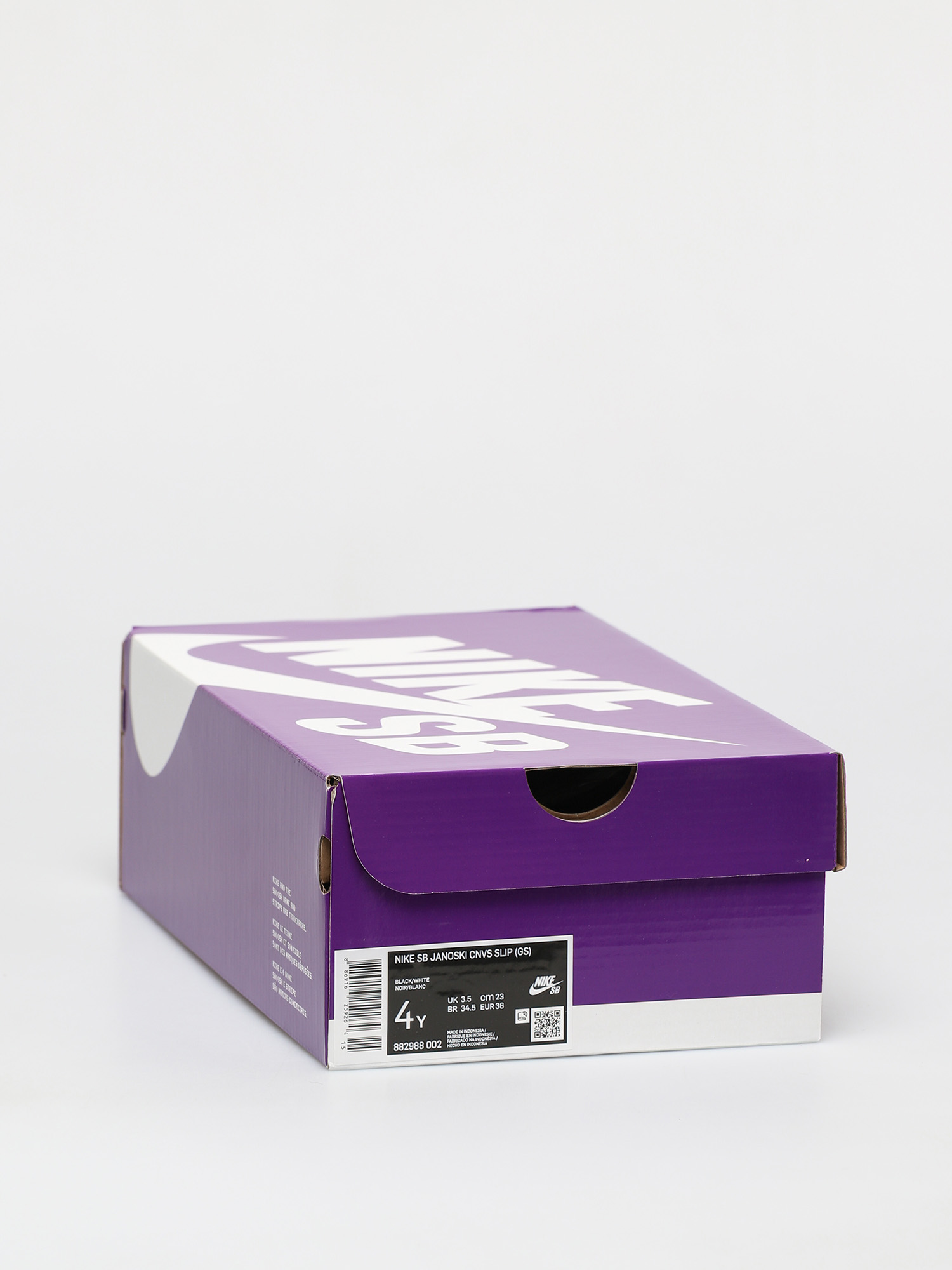 Nike SB Stefan Janoski Canvas Slip Gs Shoes (black/white)