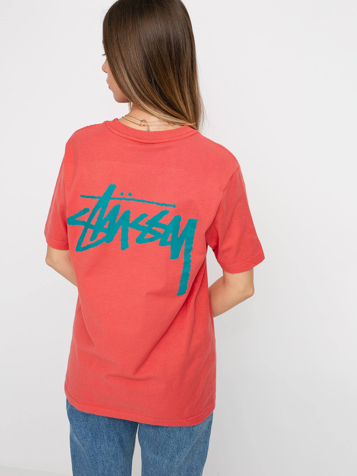 Stussy Classic Stock T-Shirt Wmn (pale red)