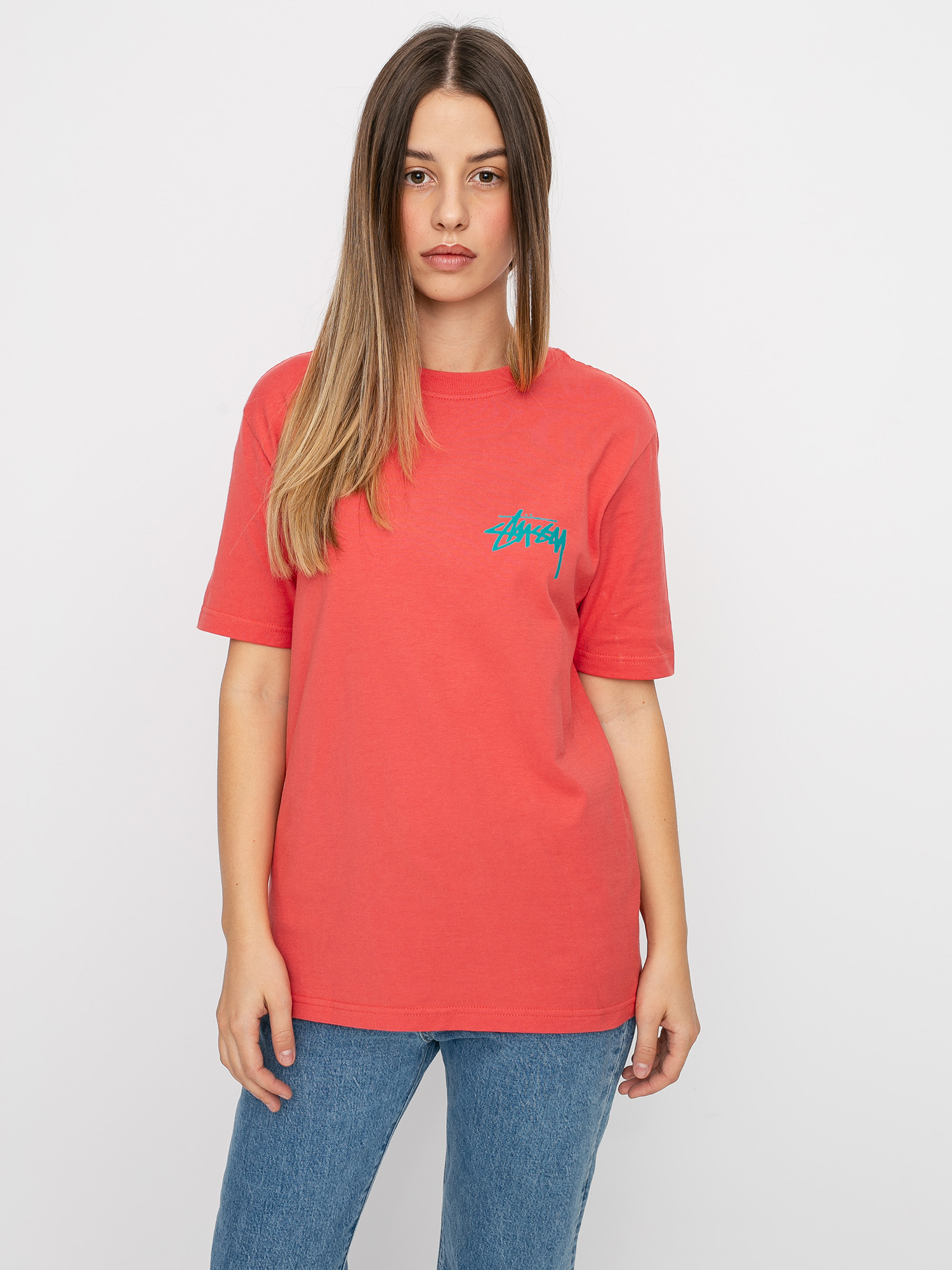 Stussy Classic Stock T-Shirt Wmn (pale red)