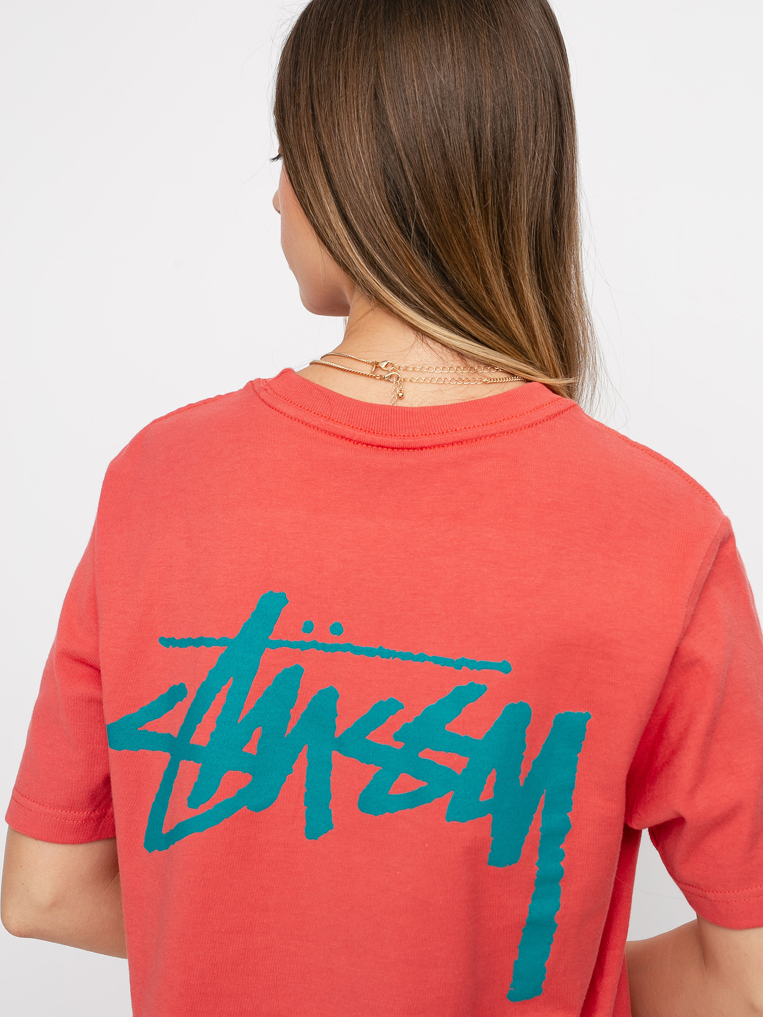 Stussy Classic Stock T-Shirt Wmn (pale red)
