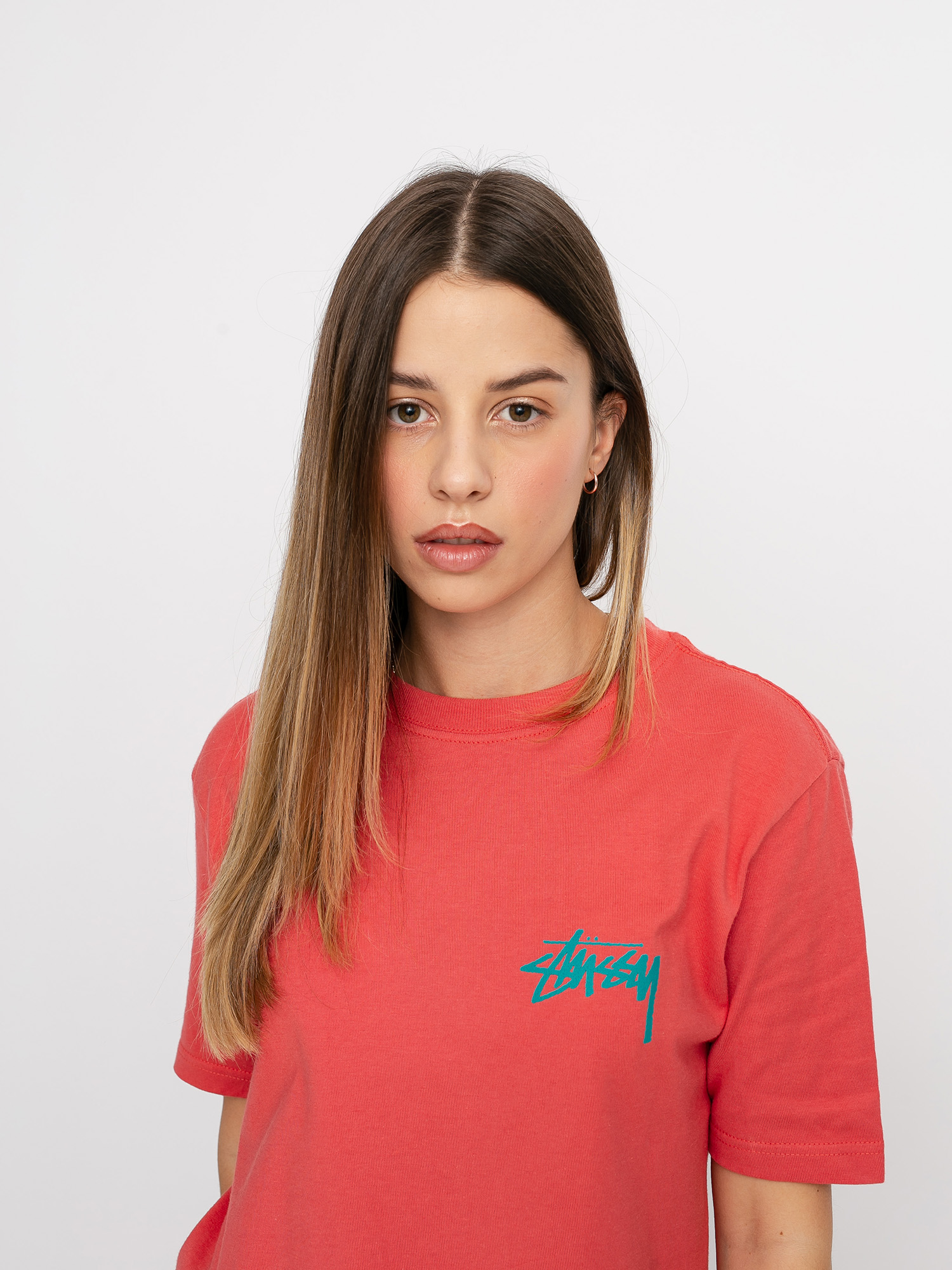 Stussy Classic Stock T-Shirt Wmn (pale red)