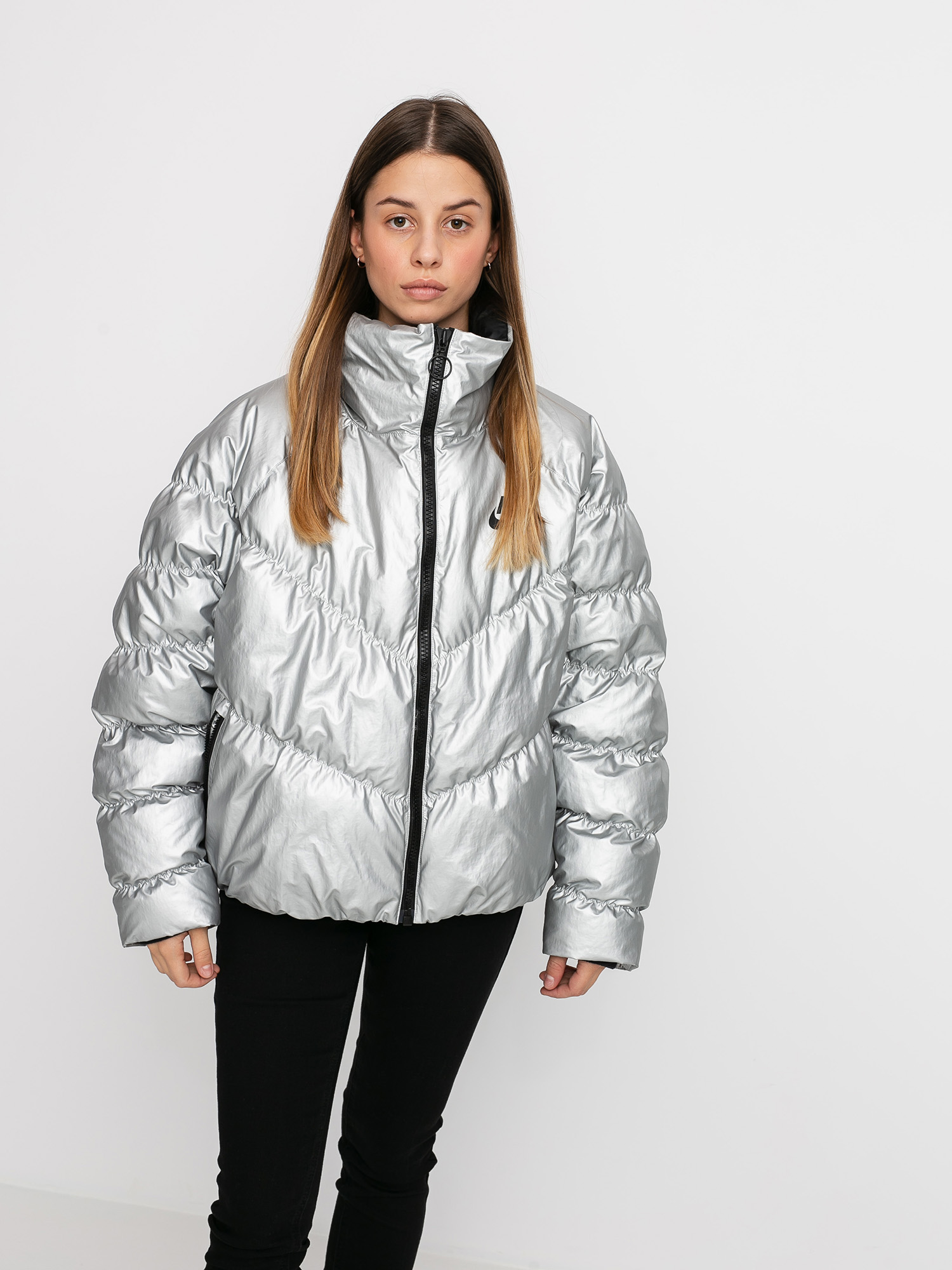 Nike Syn Fill Jkt Stmt Shine Jacket Wmn (metallic silver/black)