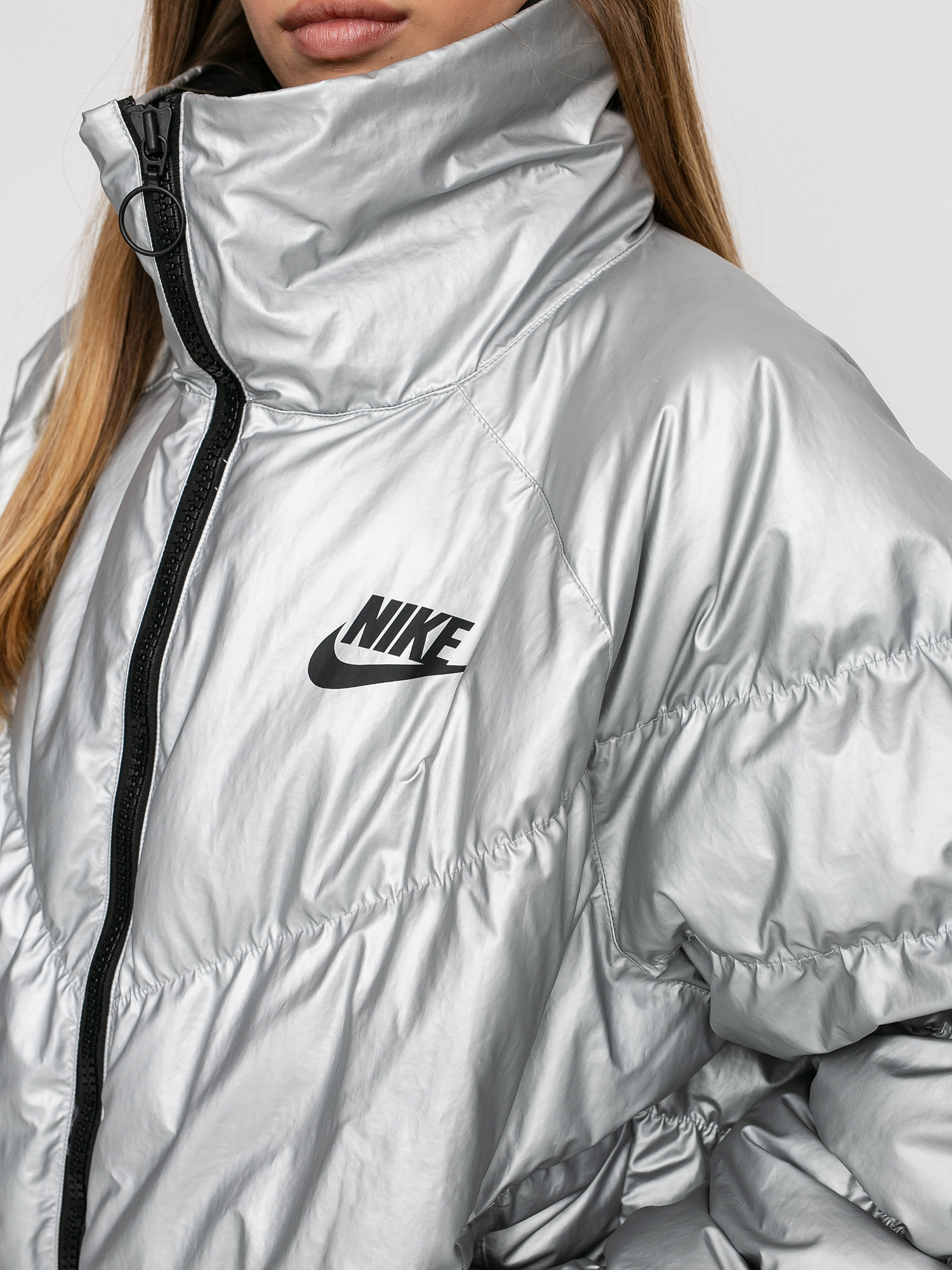 Nike Syn Fill Jkt Stmt Shine Jacket Wmn (metallic silver/black)