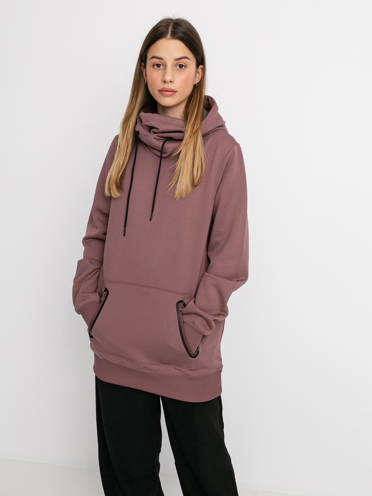 Womens Volcom Spring Shred HD Active sweatshirt (rose wood)