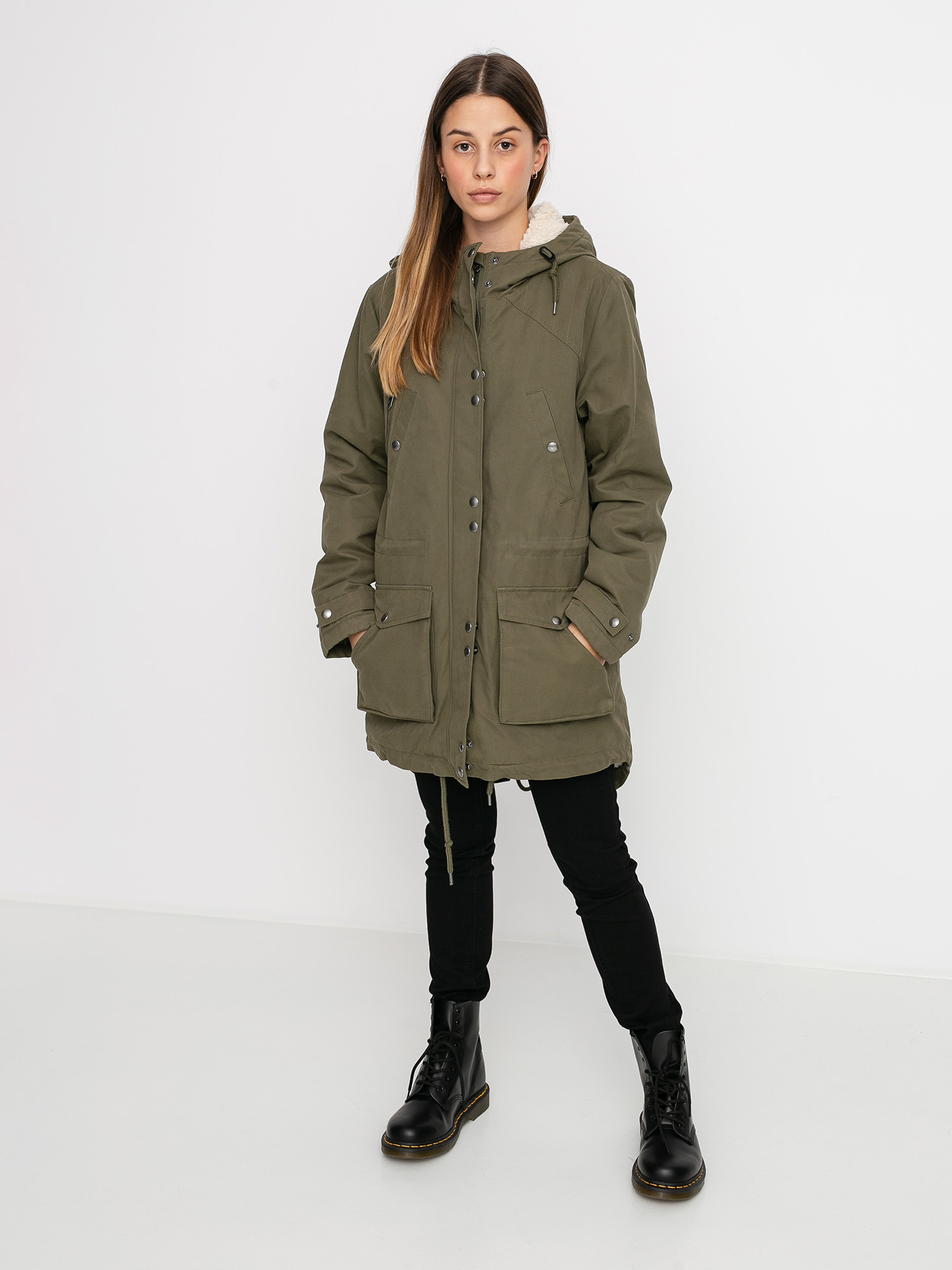 volcom parka olive