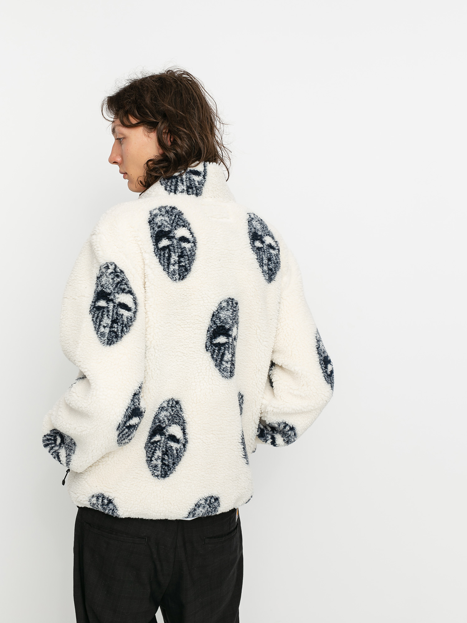 Stussy fleece discount jacquard jacket