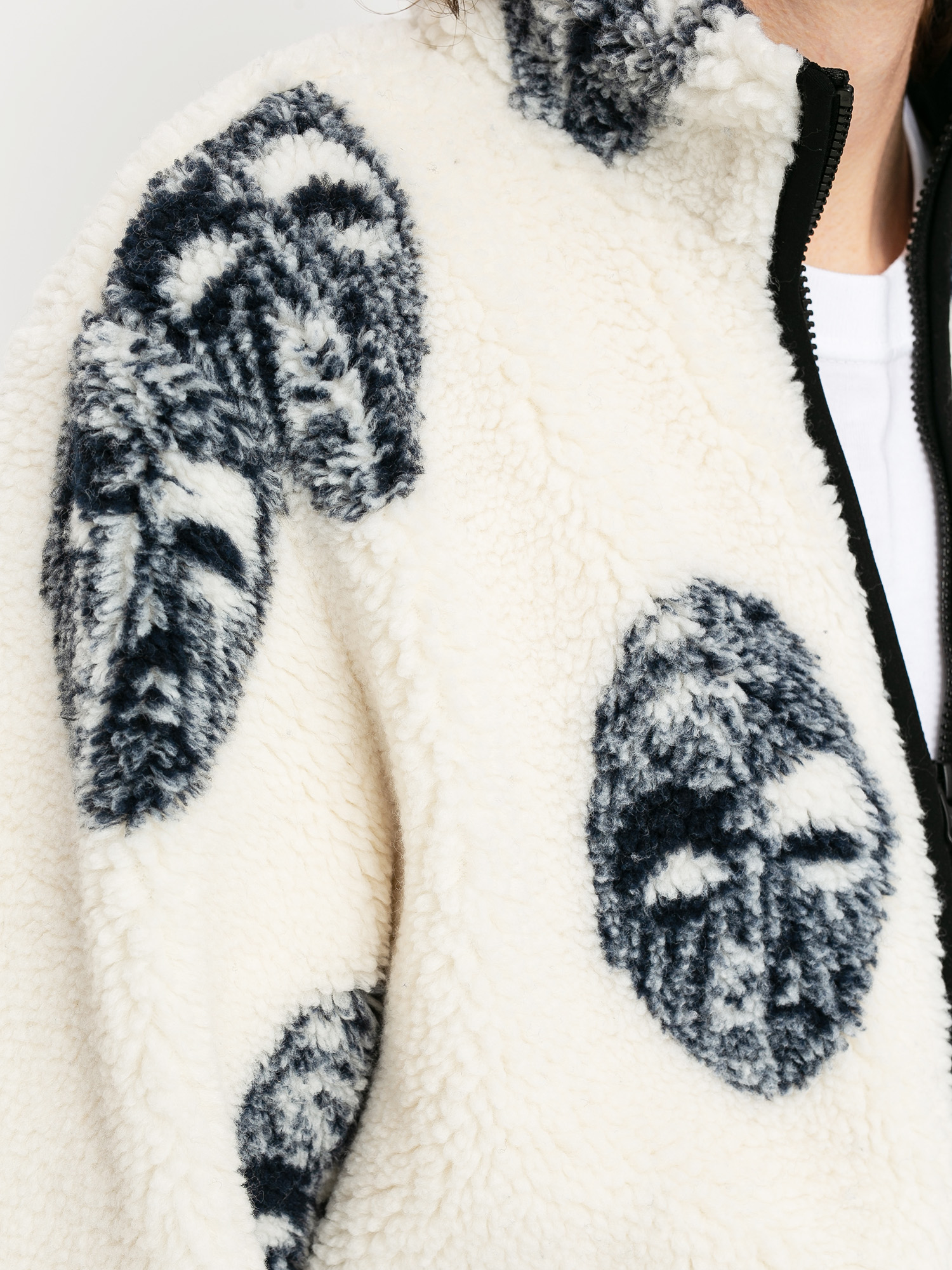 Herren Stussy Mask Jacquard Fleecejacke (natural)