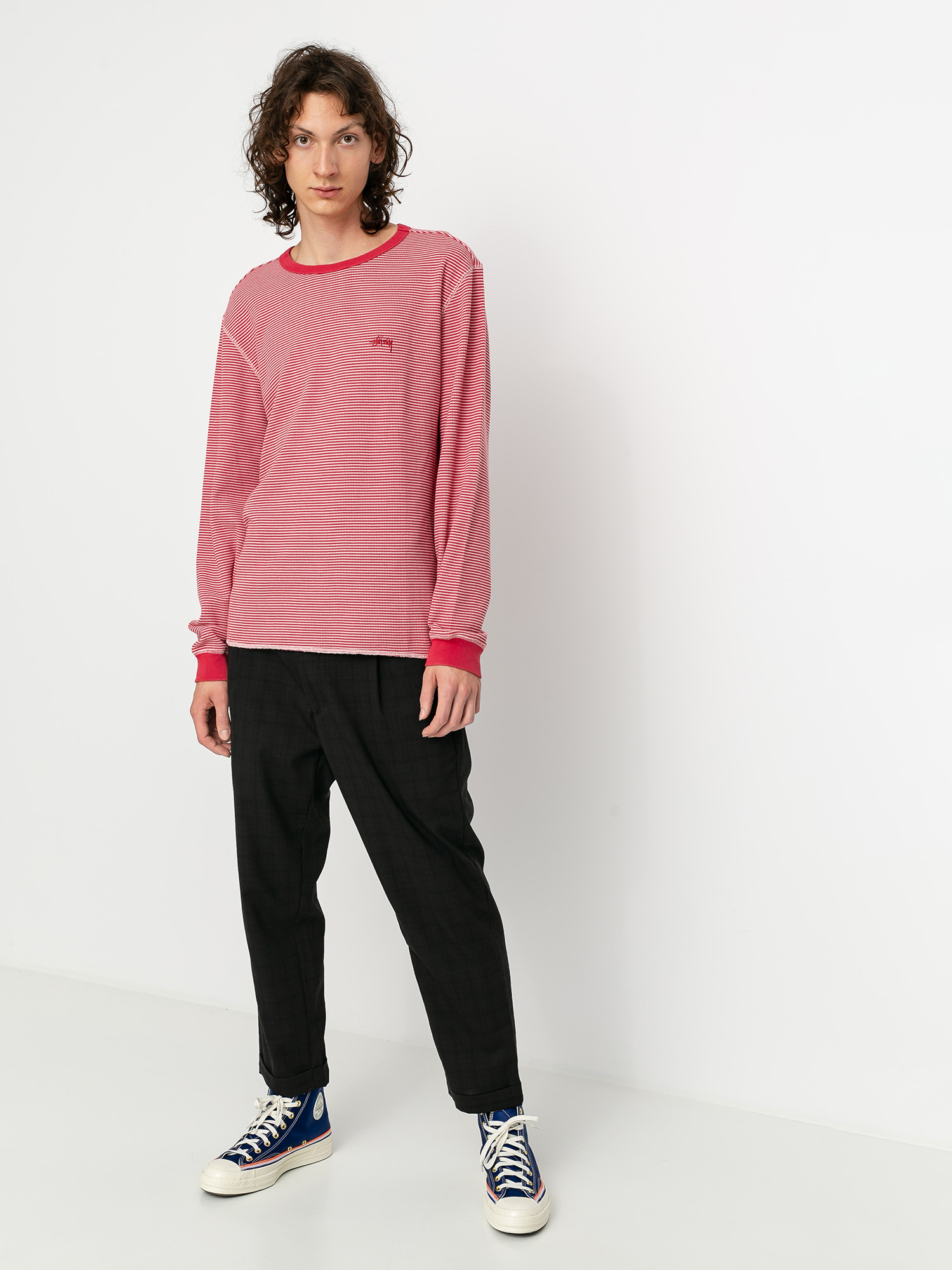 Stussy O'Dyed Thermal Longsleeve - grey (rose)