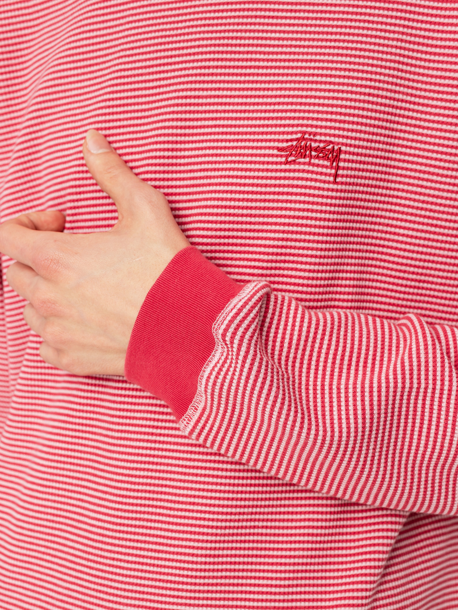 Stussy O'Dyed Thermal Longsleeve (rose)