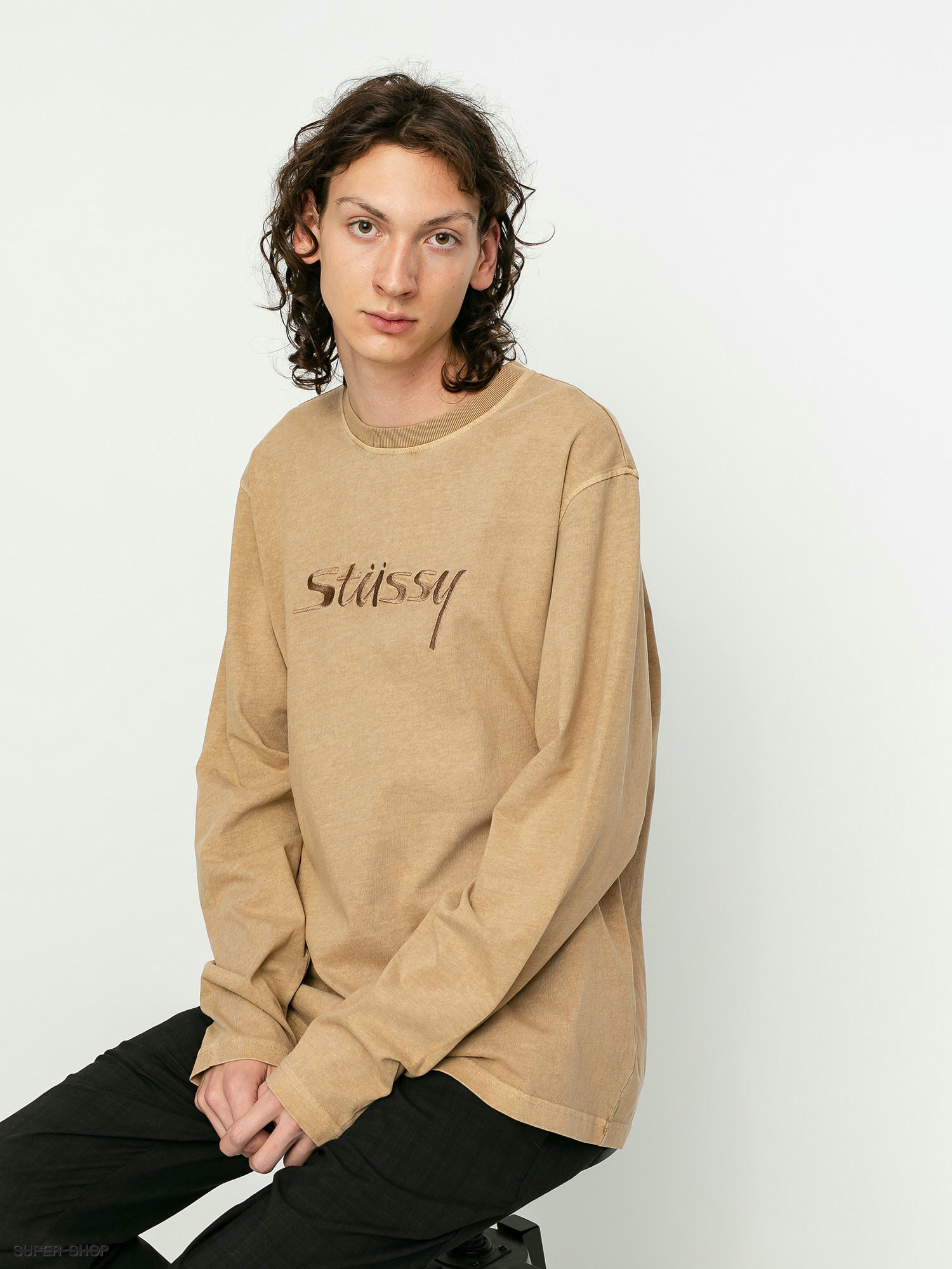 Stussy River Longsleeve (khaki)