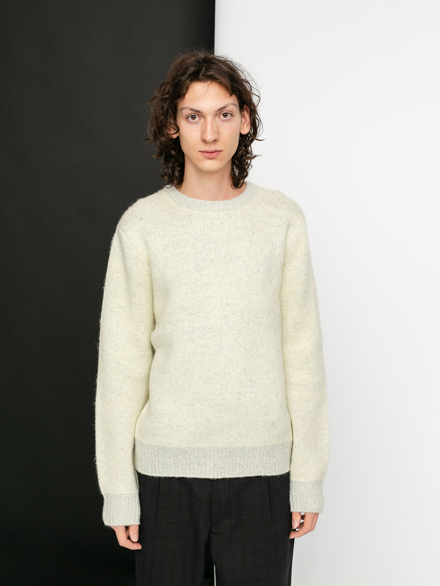 Stussy 8 Ball Heavy Brushed Mohair Pulli (cream)