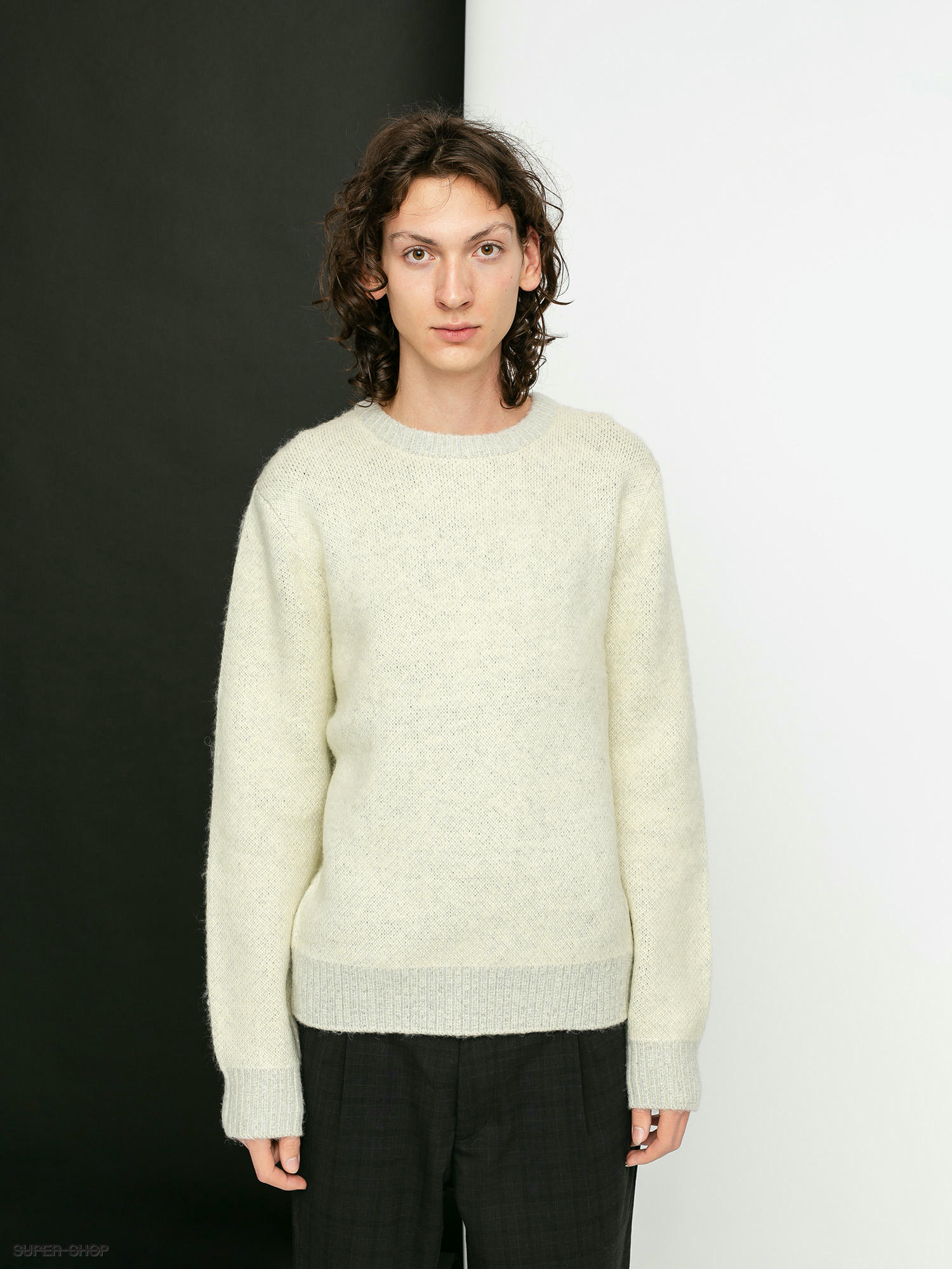 Stussy 8 Ball Heavy Brushed Mohair Sweater (cream)