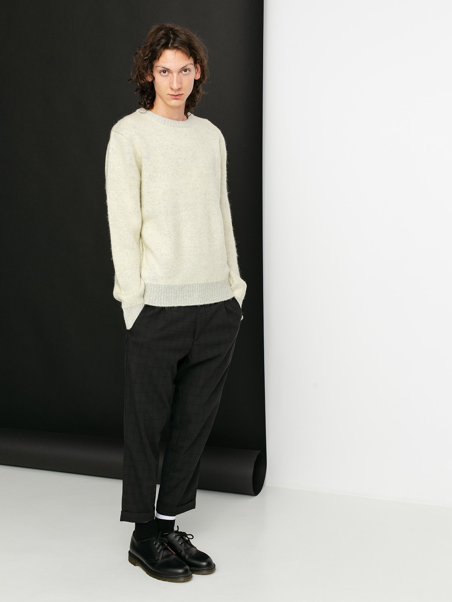 Stussy 8 Ball Heavy Brushed Mohair Pulli (cream)