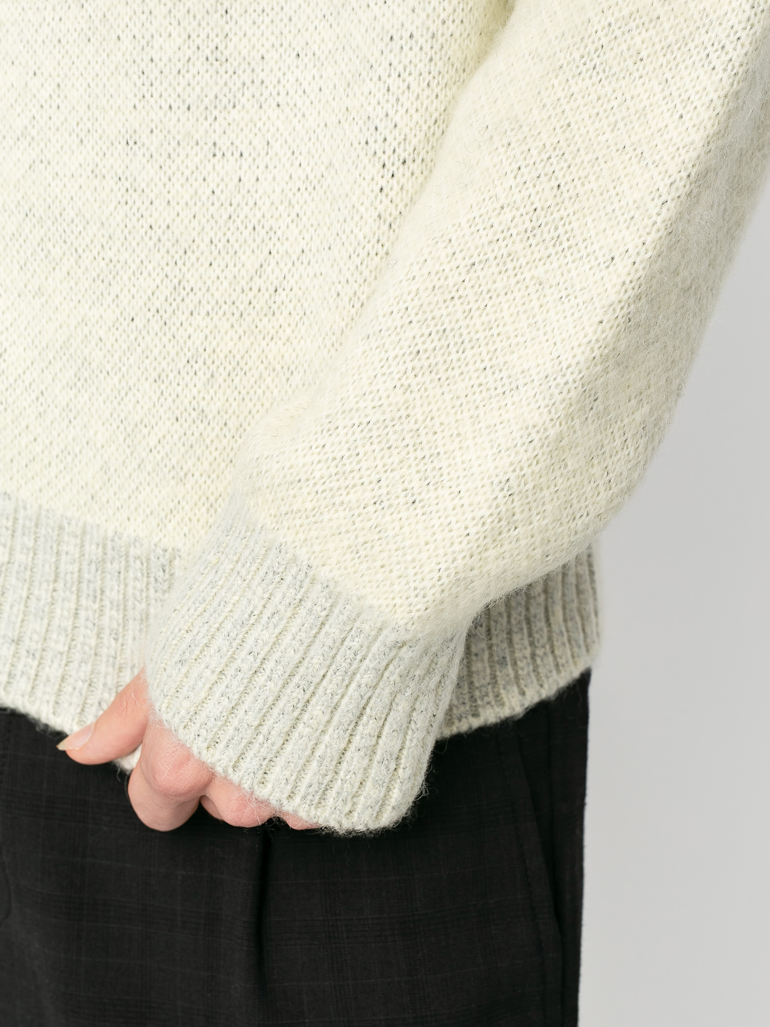 Stussy 8 Ball Heavy Brushed Mohair Sweater (cream)