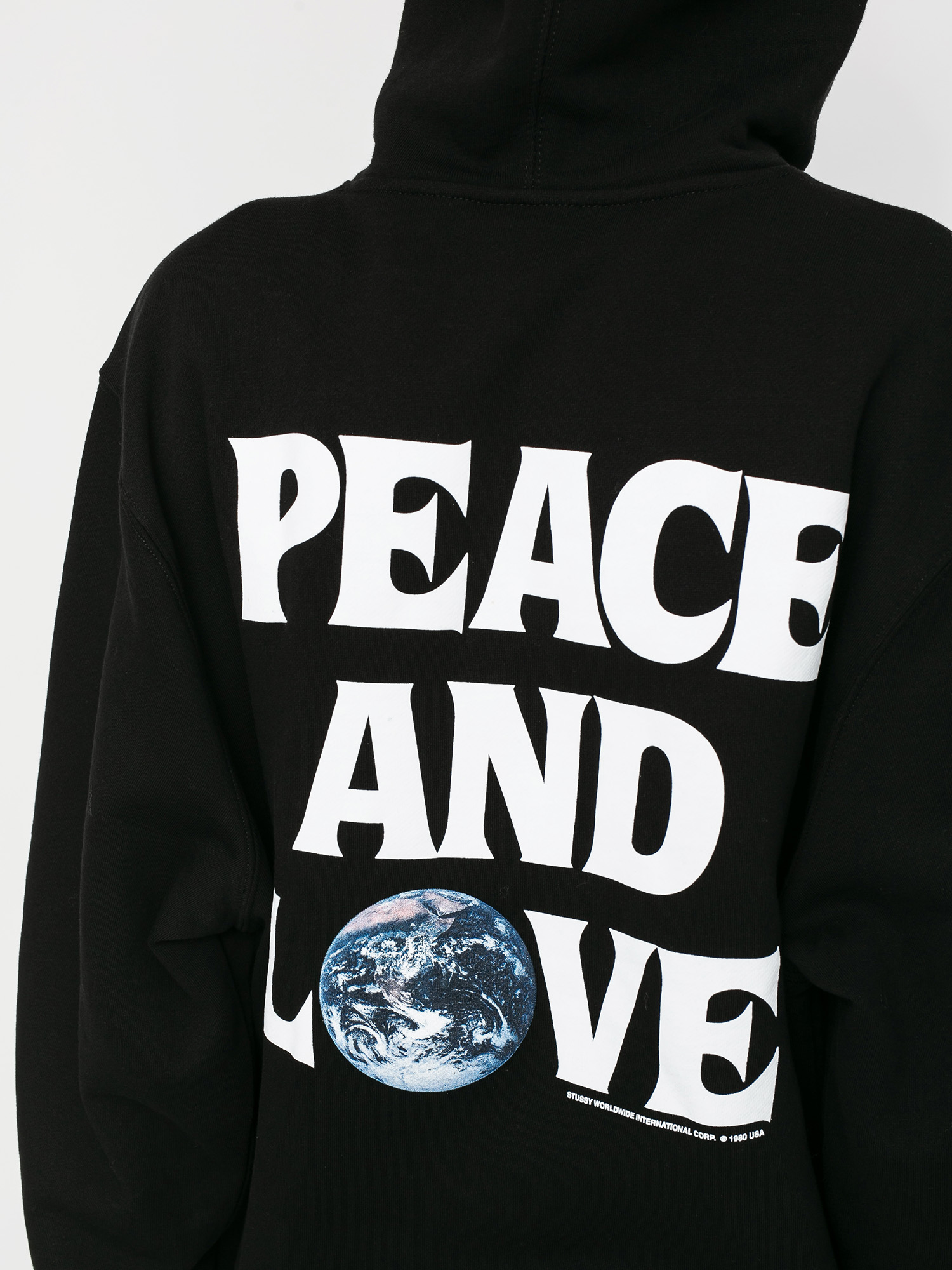 Hoodie Stussy Peace And Love T Shirt Stussy Peace Love Hood Dark