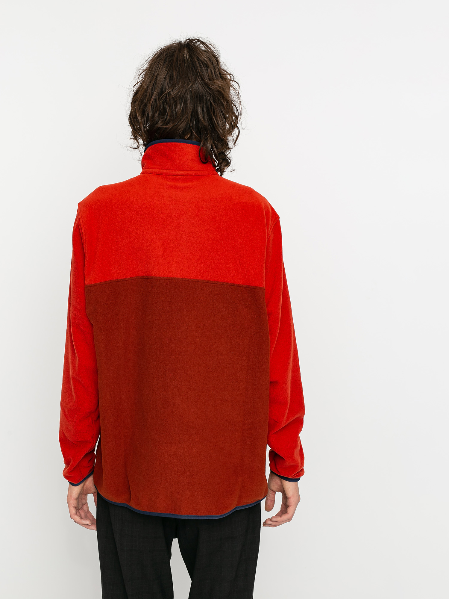 Mens Patagonia Micro D Snap T Fleece  (barn red)
