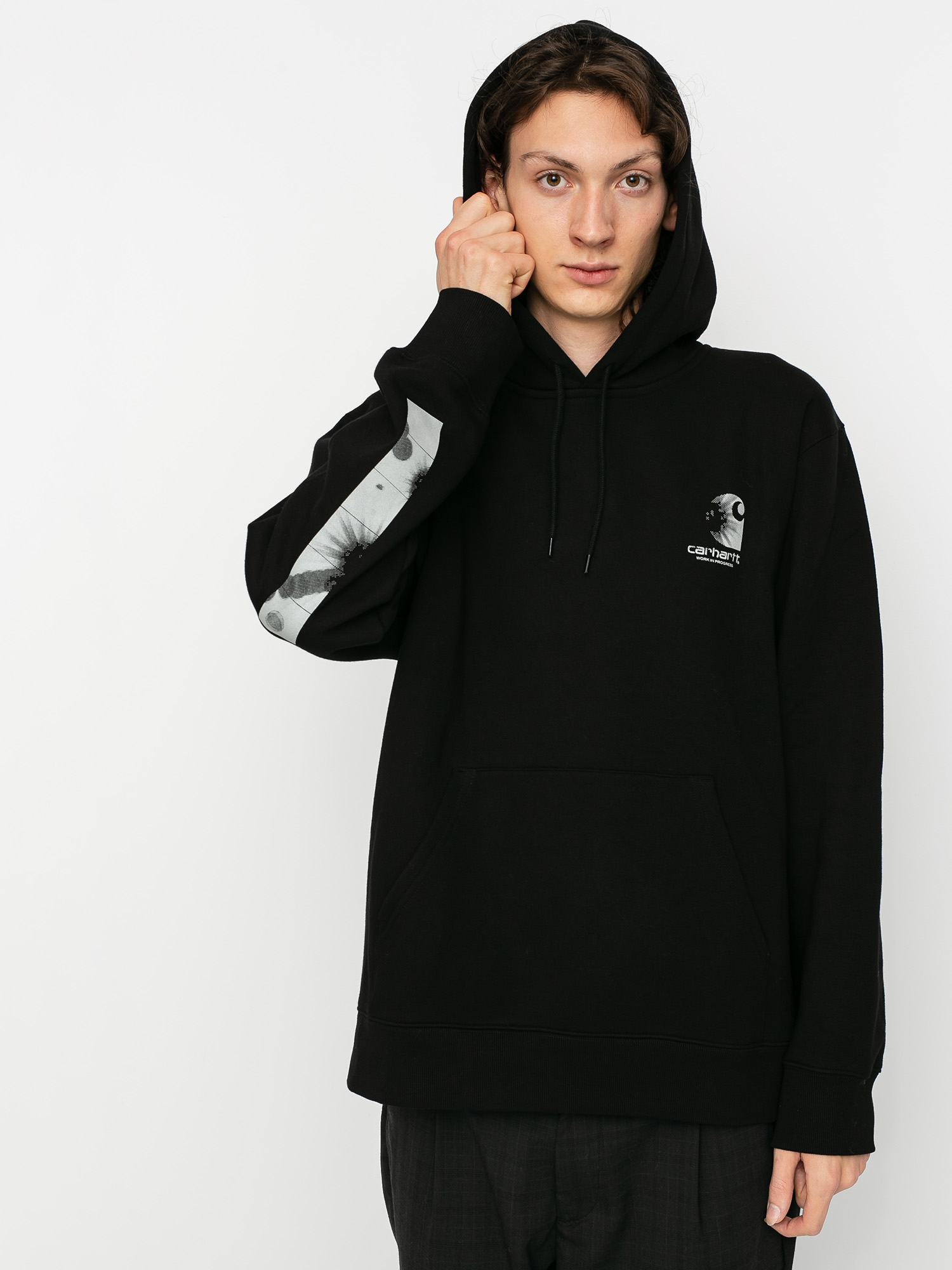 Carhartt WIP Reflective Headlight HD Hoodie (black/reflective grey)