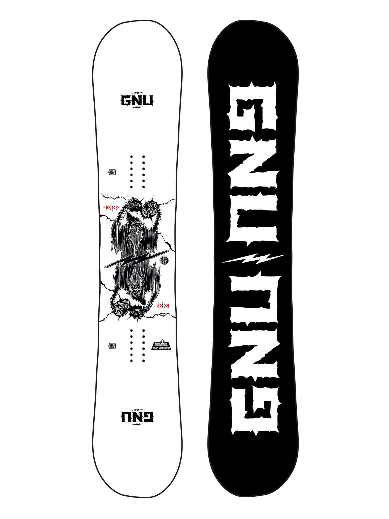 Mens Gnu RC C3 Snowboard (black/white)