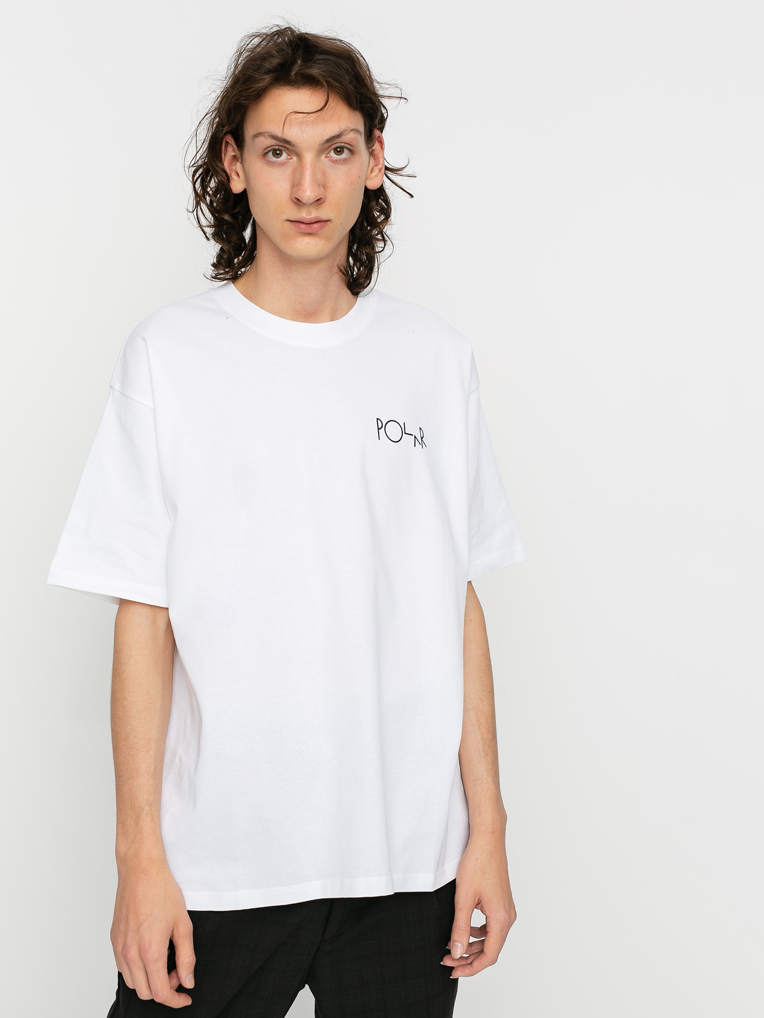 Polar Skate T-shirt Stroke Logo (white)