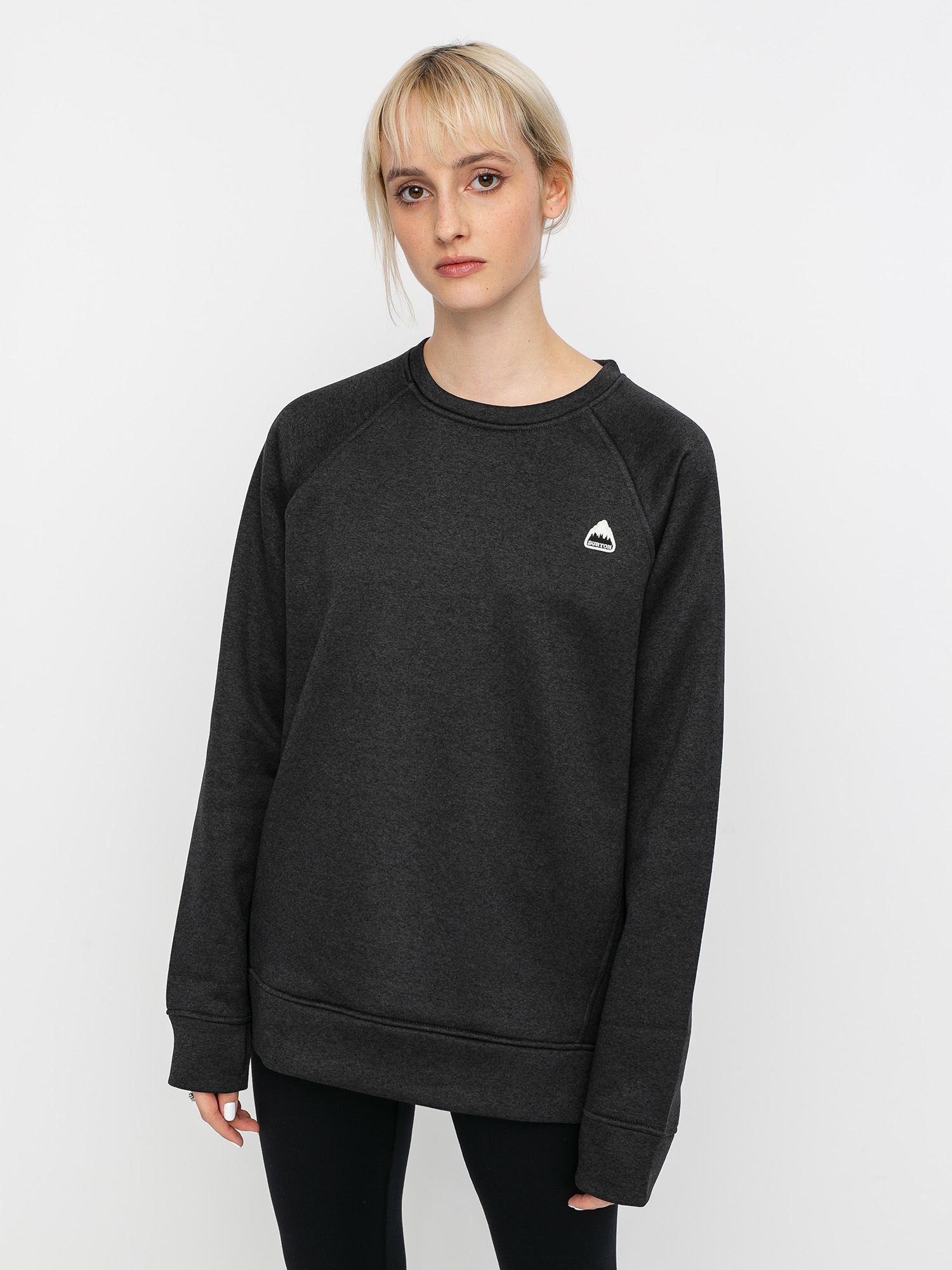 Womens Burton Oak Active sweatshirt (true black heather)