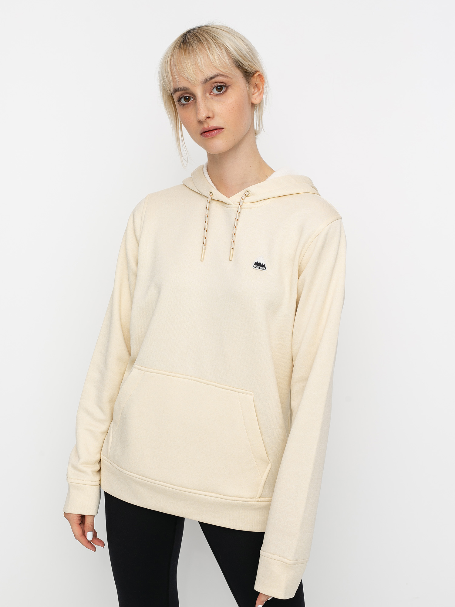 Womens Burton Oak HD Active sweatshirt (creme brulee heather)