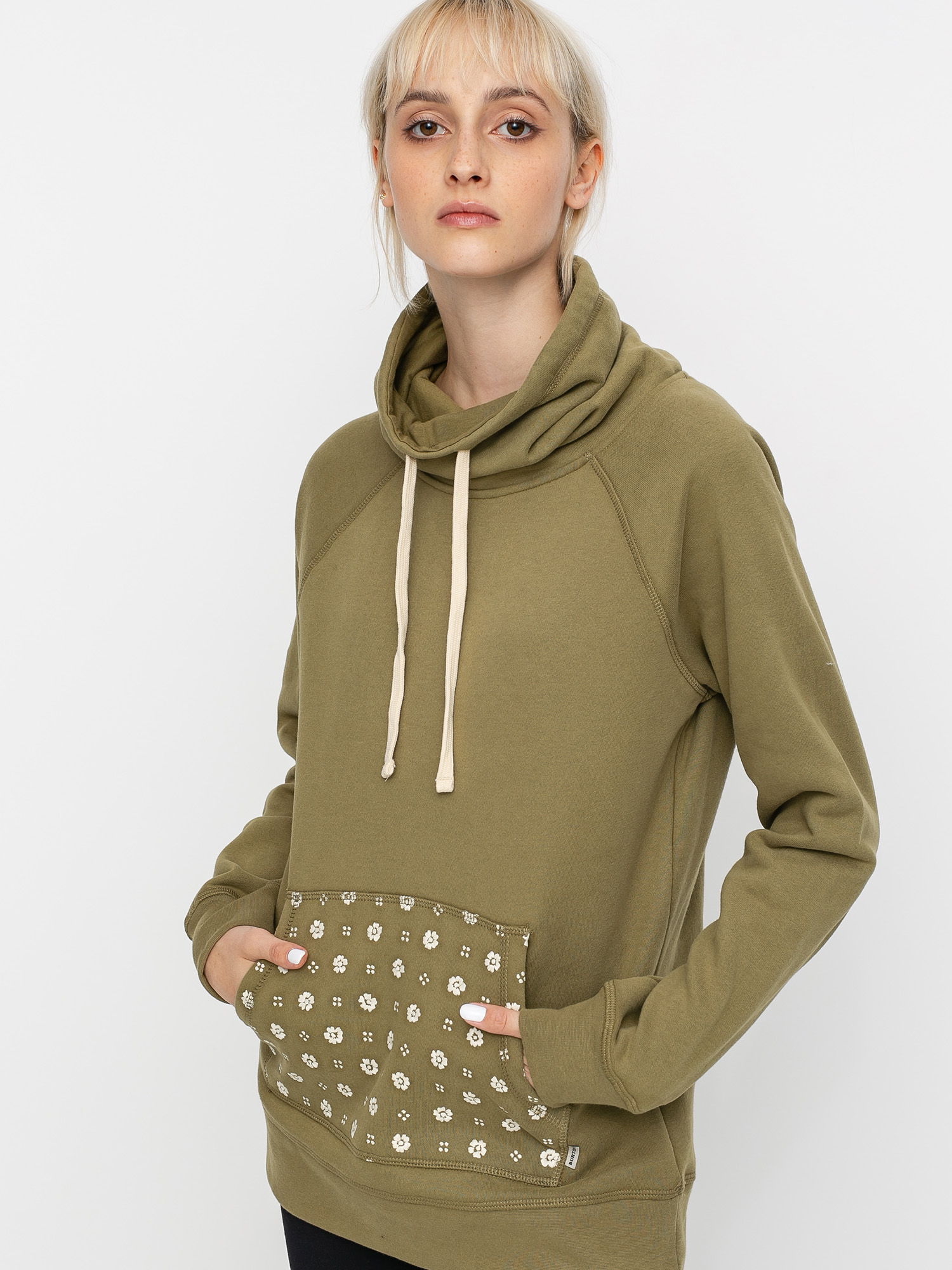 Burton Indie Trip Crush Neck Sweatshirt Wmn (martini olive)