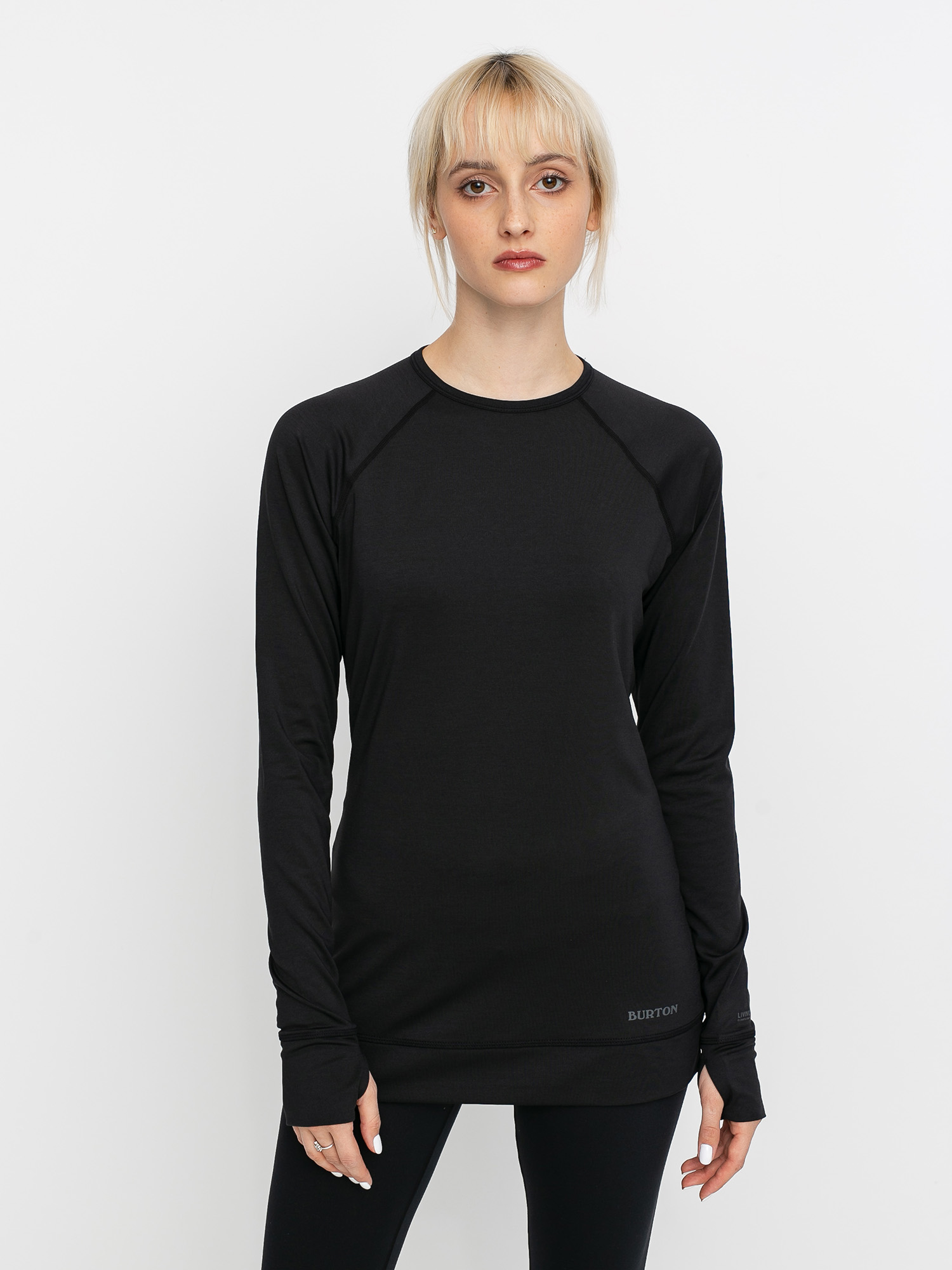 Womens Burton Lightweight X Base Layer Crew Active longsleeve (true black)