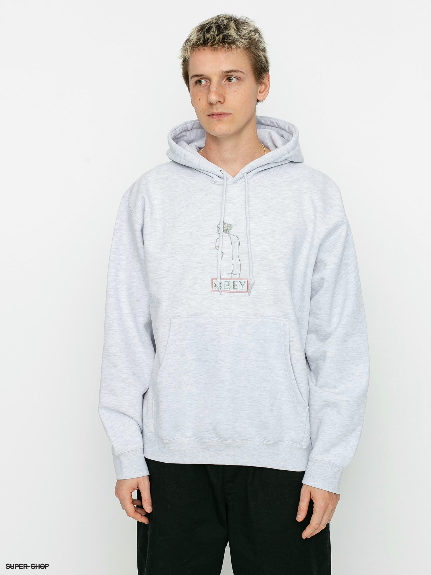 Grey obey outlet hoodie