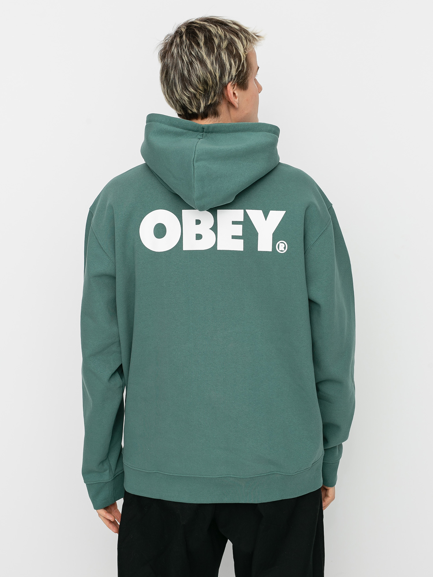 obey hoodie green