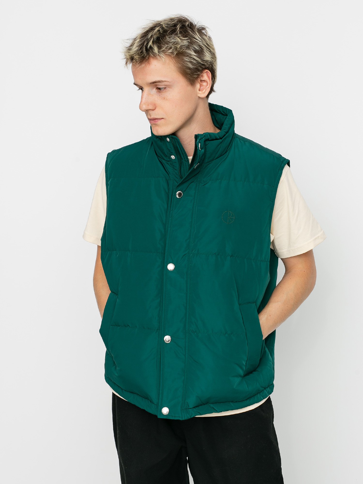 Polar Skate Puffer Jacket Vest green dark green