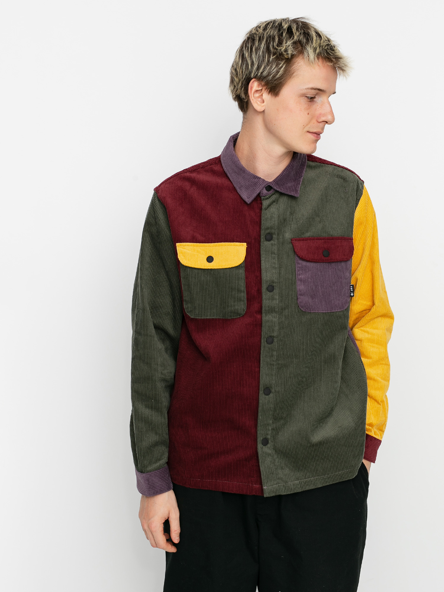 HUF Cord Block Shirt (olive)