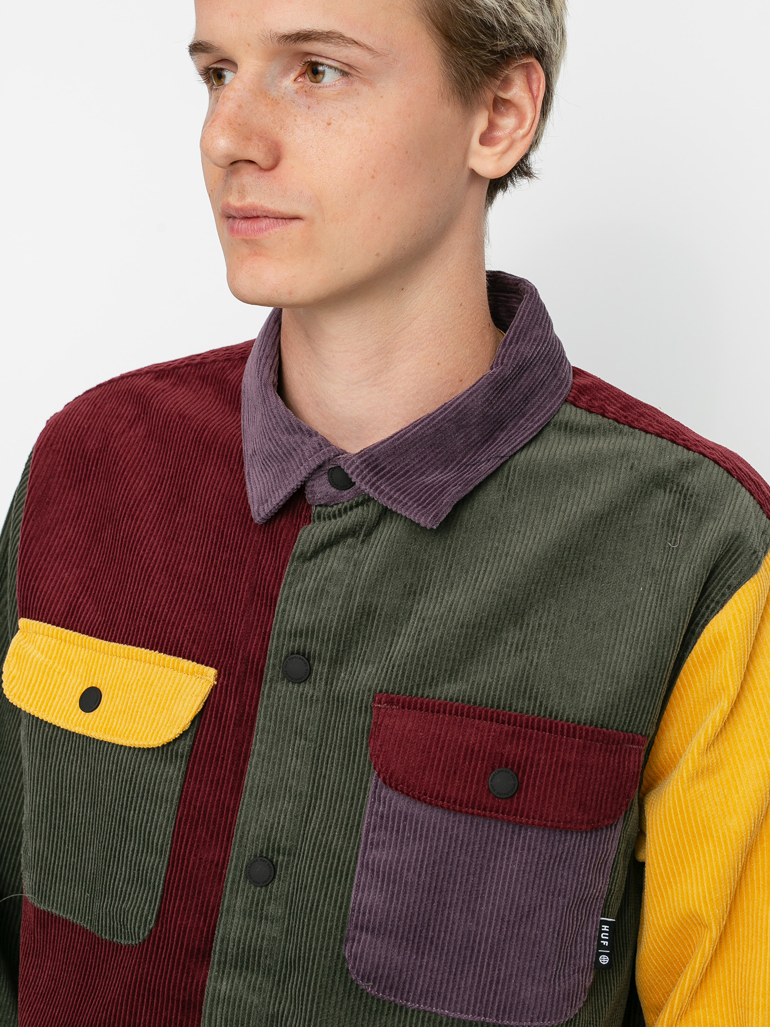 HUF Cord Block Shirt (olive)