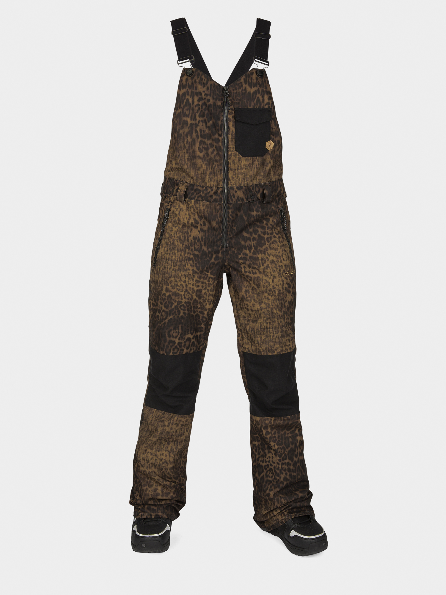 Womens Volcom Swift Bib Overall Snowboard pants (leopard)