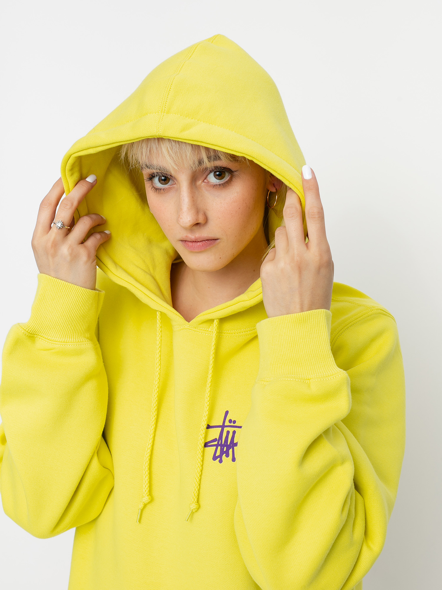 Stussy Basic Logo HD Hoodie Wmn (lemon)