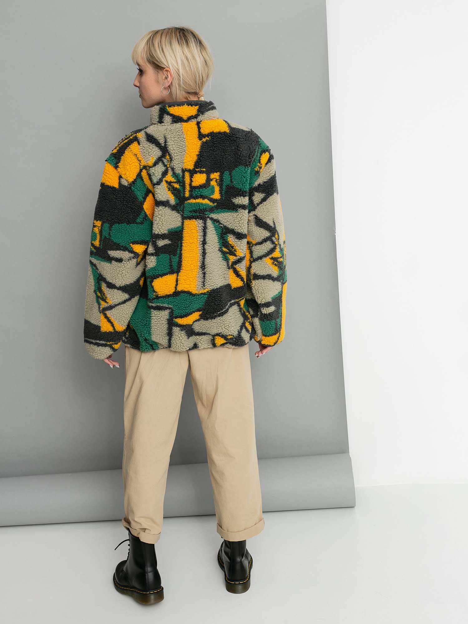 Womens Stussy Block Sherpa Fleece (multi)