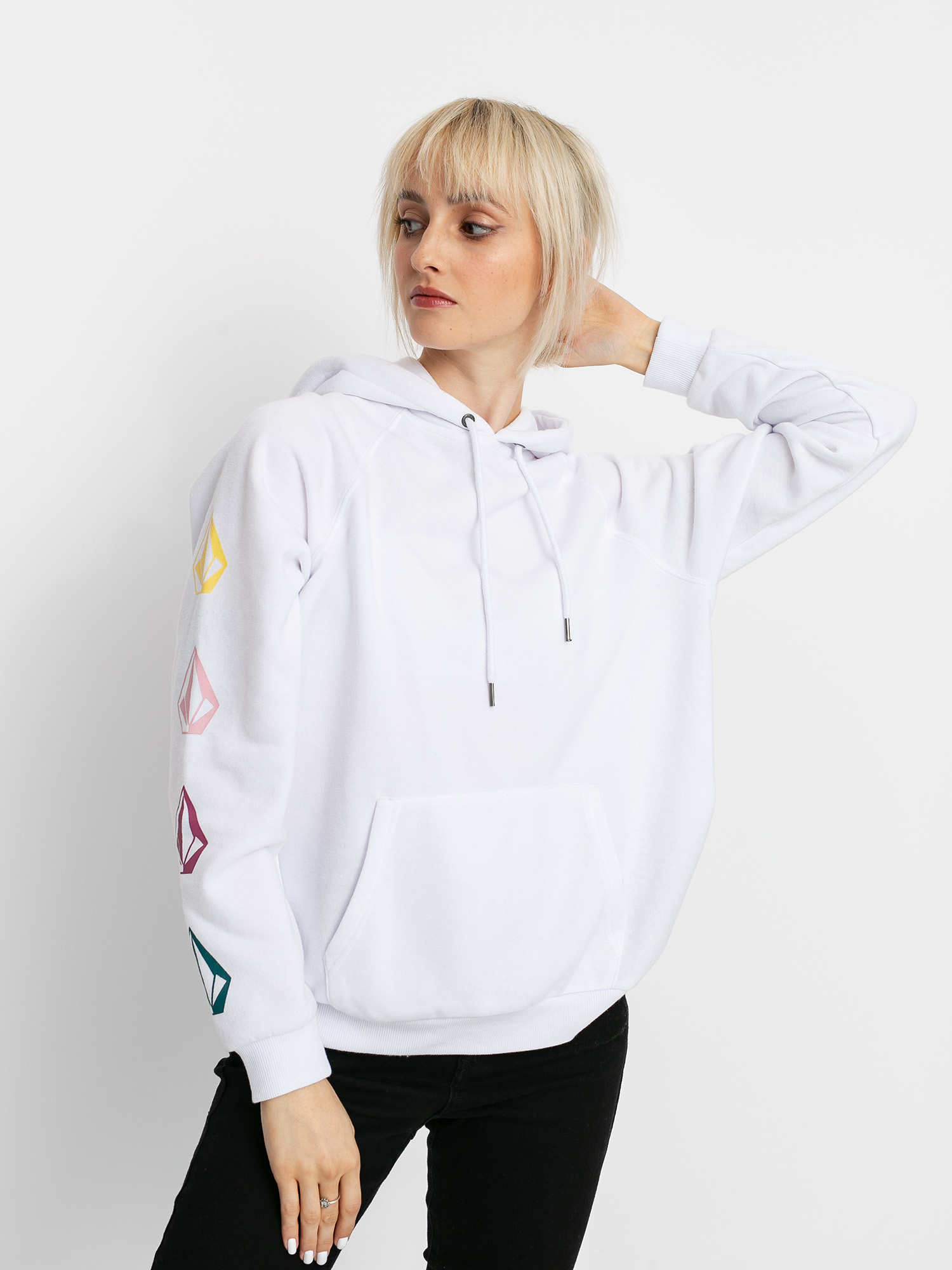 white volcom hoodie