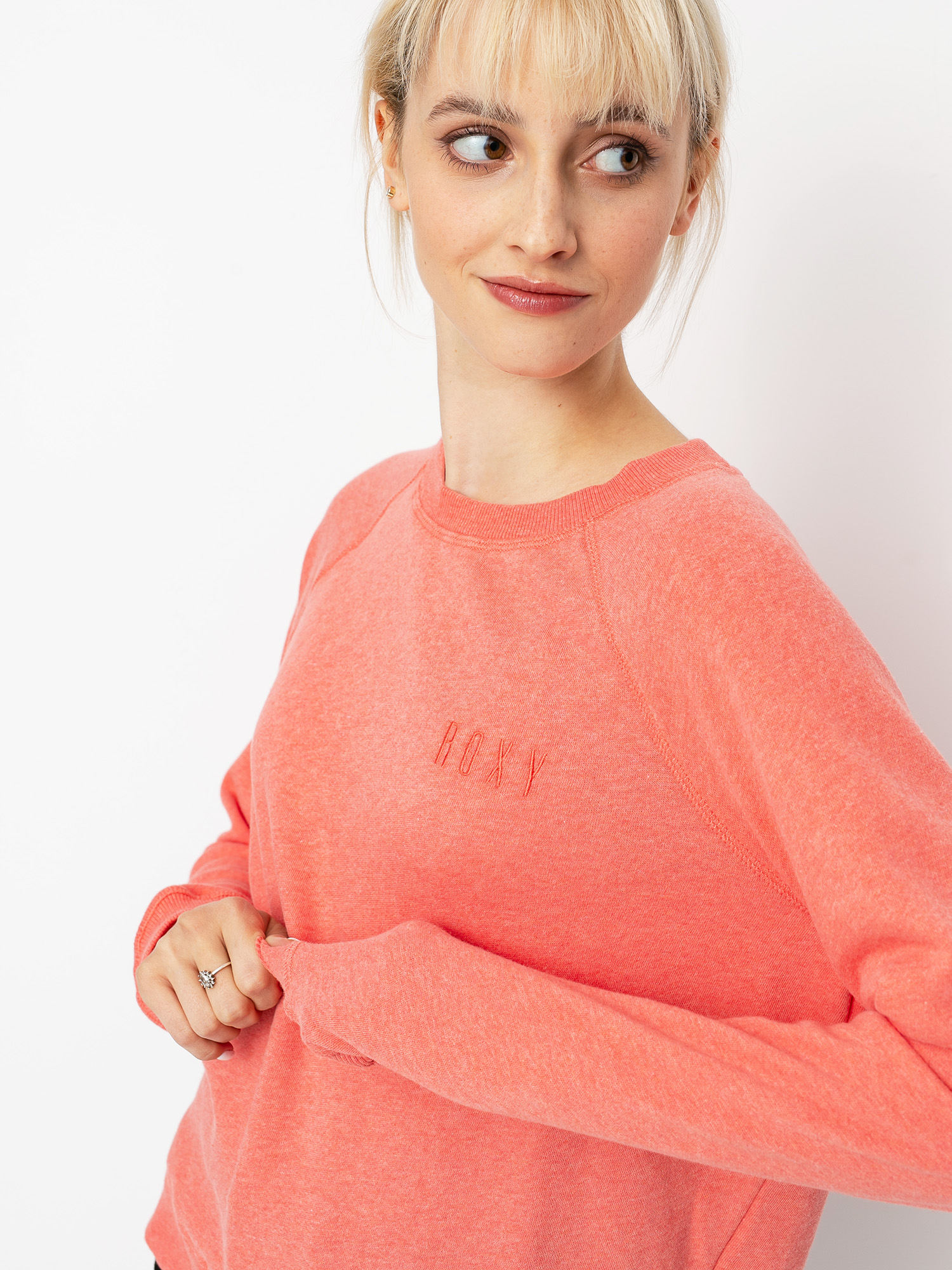 Roxy Stay Together Sweatshirt Wmn (deep sea coral heather)