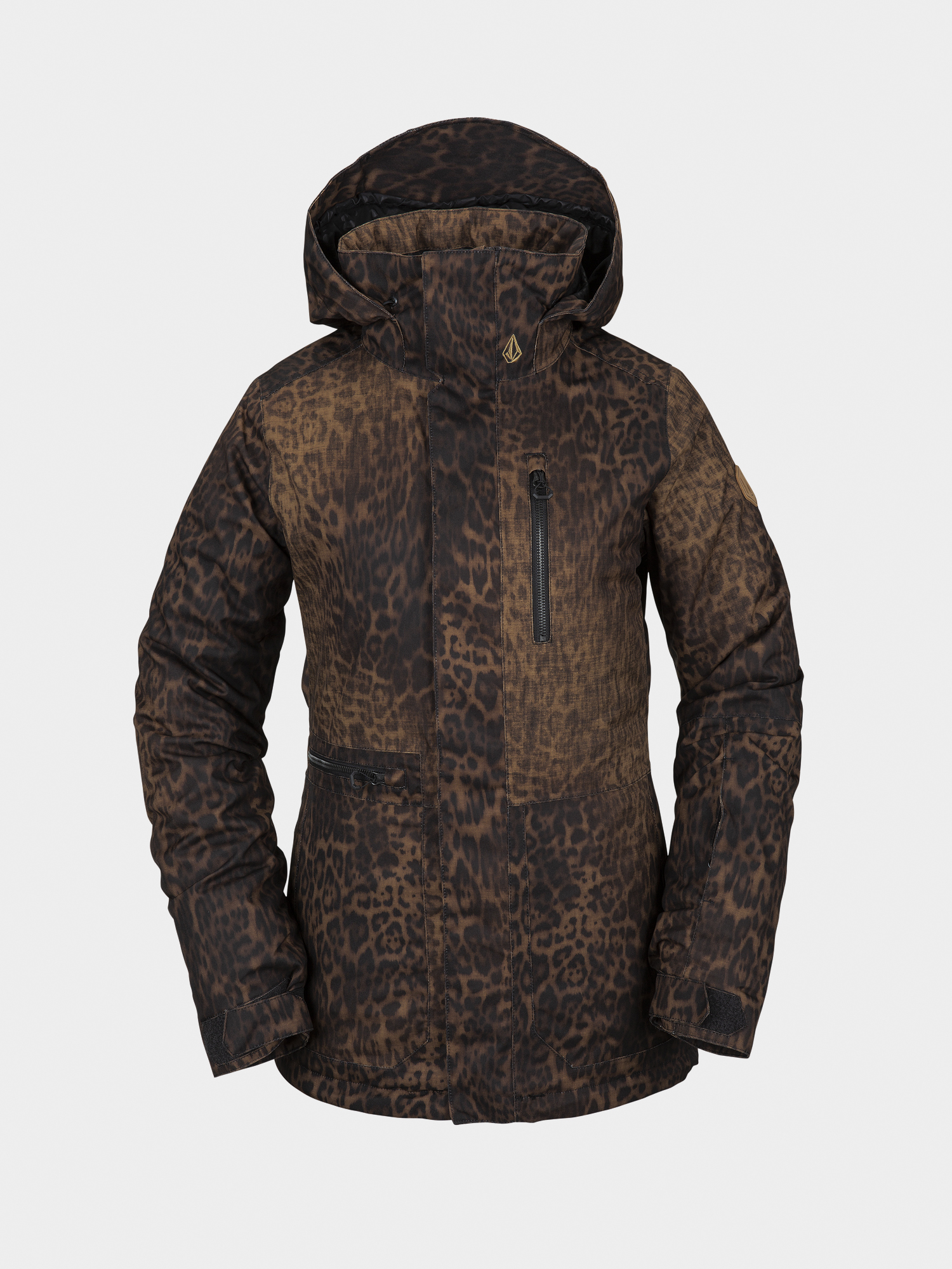 Womens Volcom Shelter 3D Stretch Snowboard jacket (leopard)