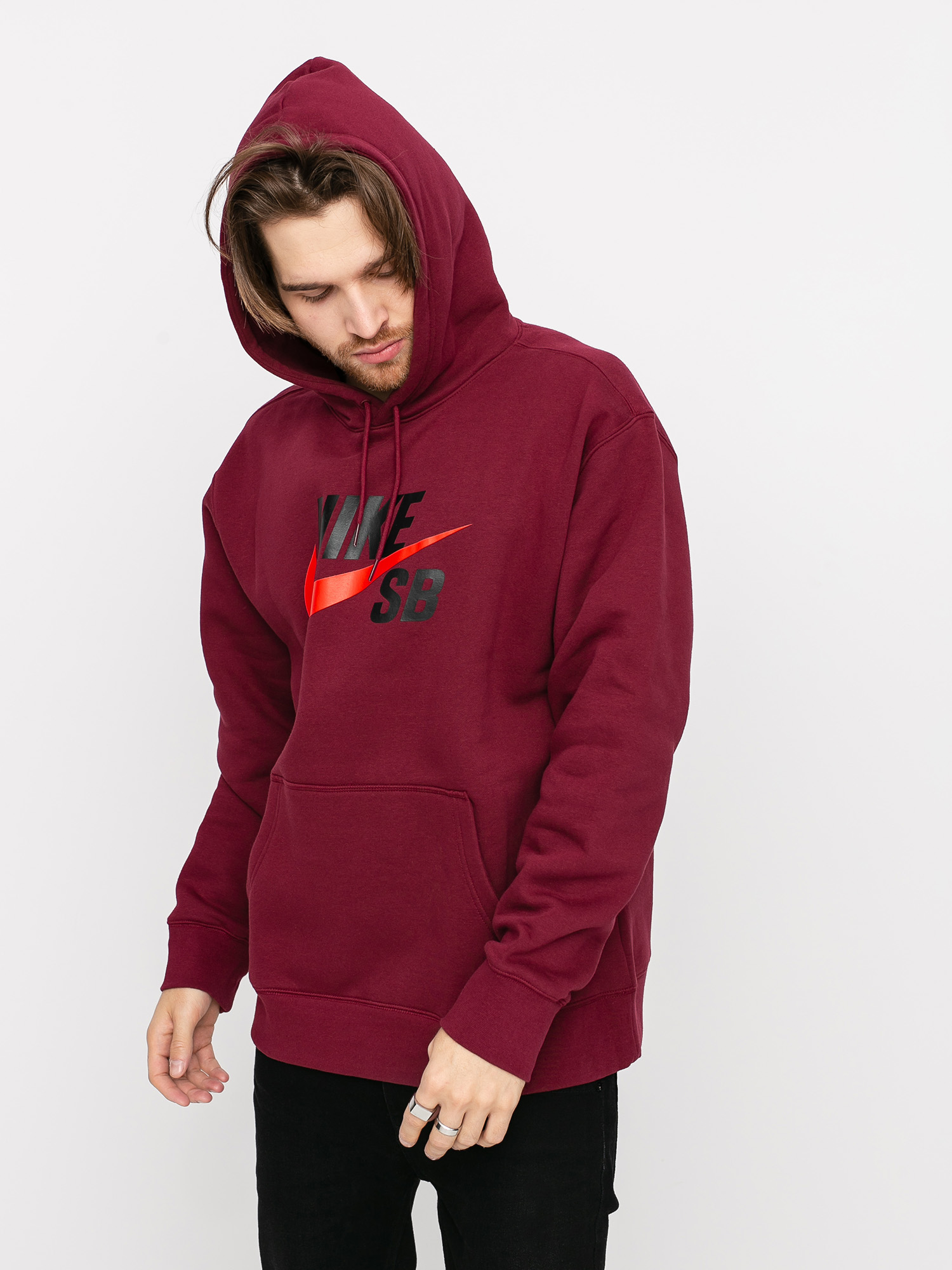 Nike SB Icon HD Hoodie (dark beetroot/chile red)