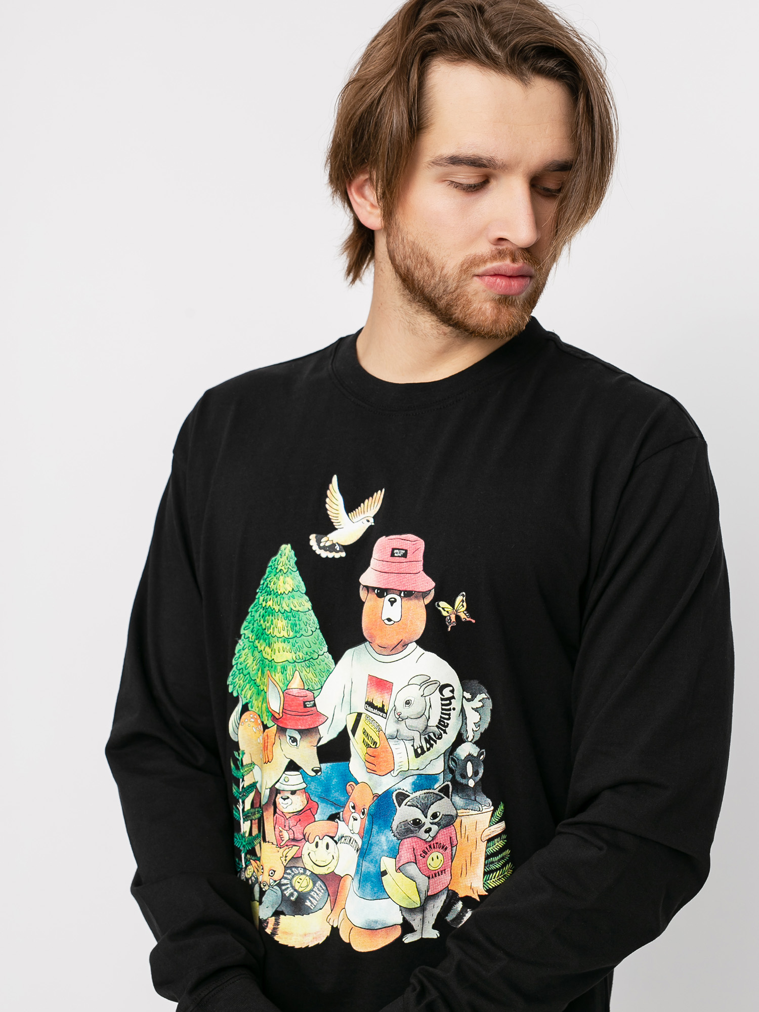 Chinatown Market Smiley Friends Longsleeve - black (black)