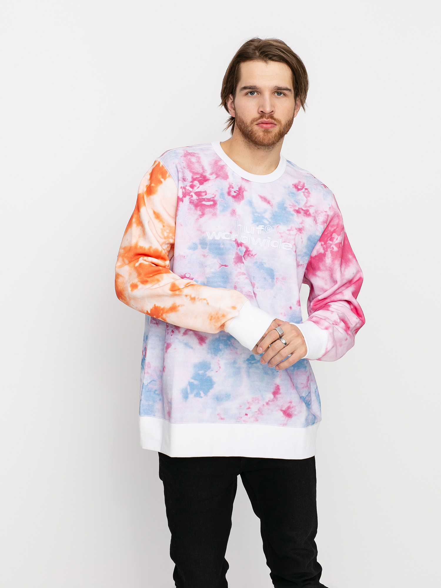 HUF Euphoria Crewneck Sweatshirt - multicolor (plastic pink)