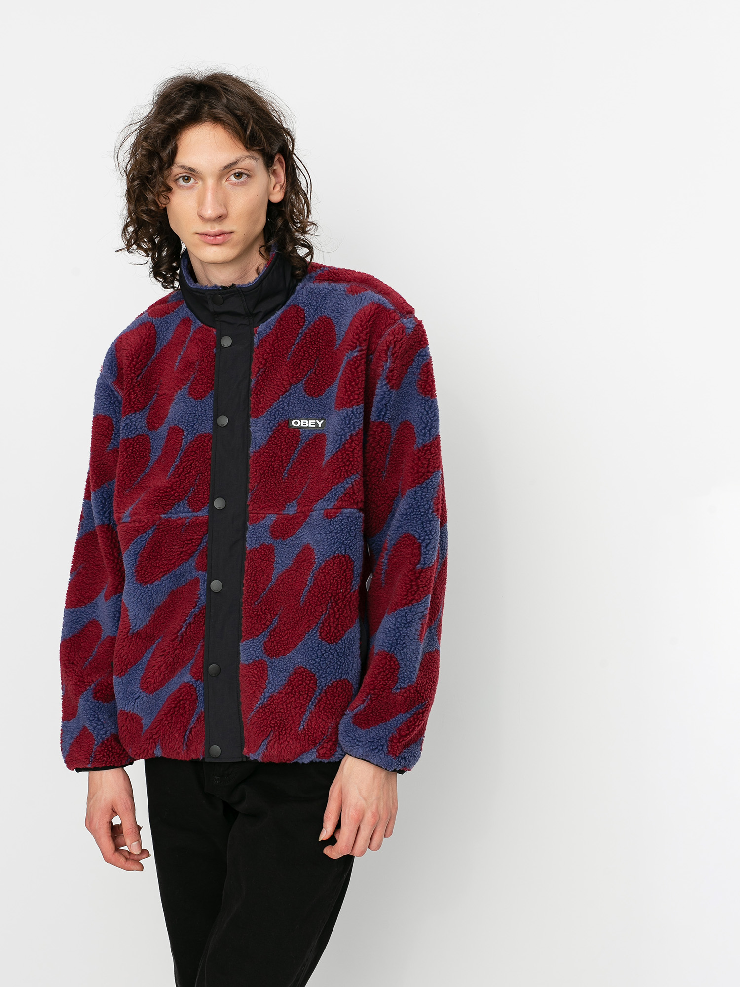 OBEY Hense sherpa Jacket (purple multi)