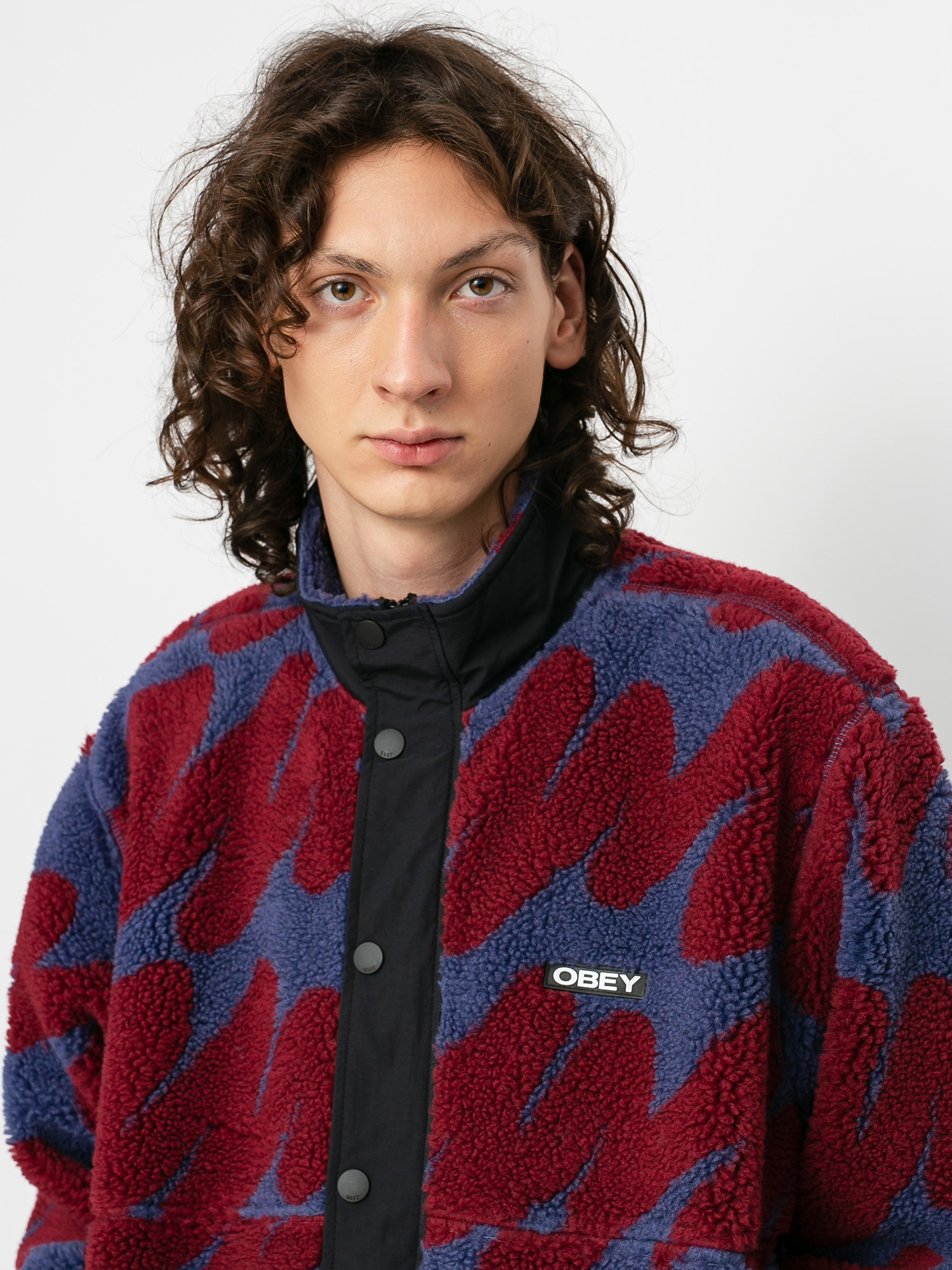 OBEY Hense sherpa Jacket (purple multi)
