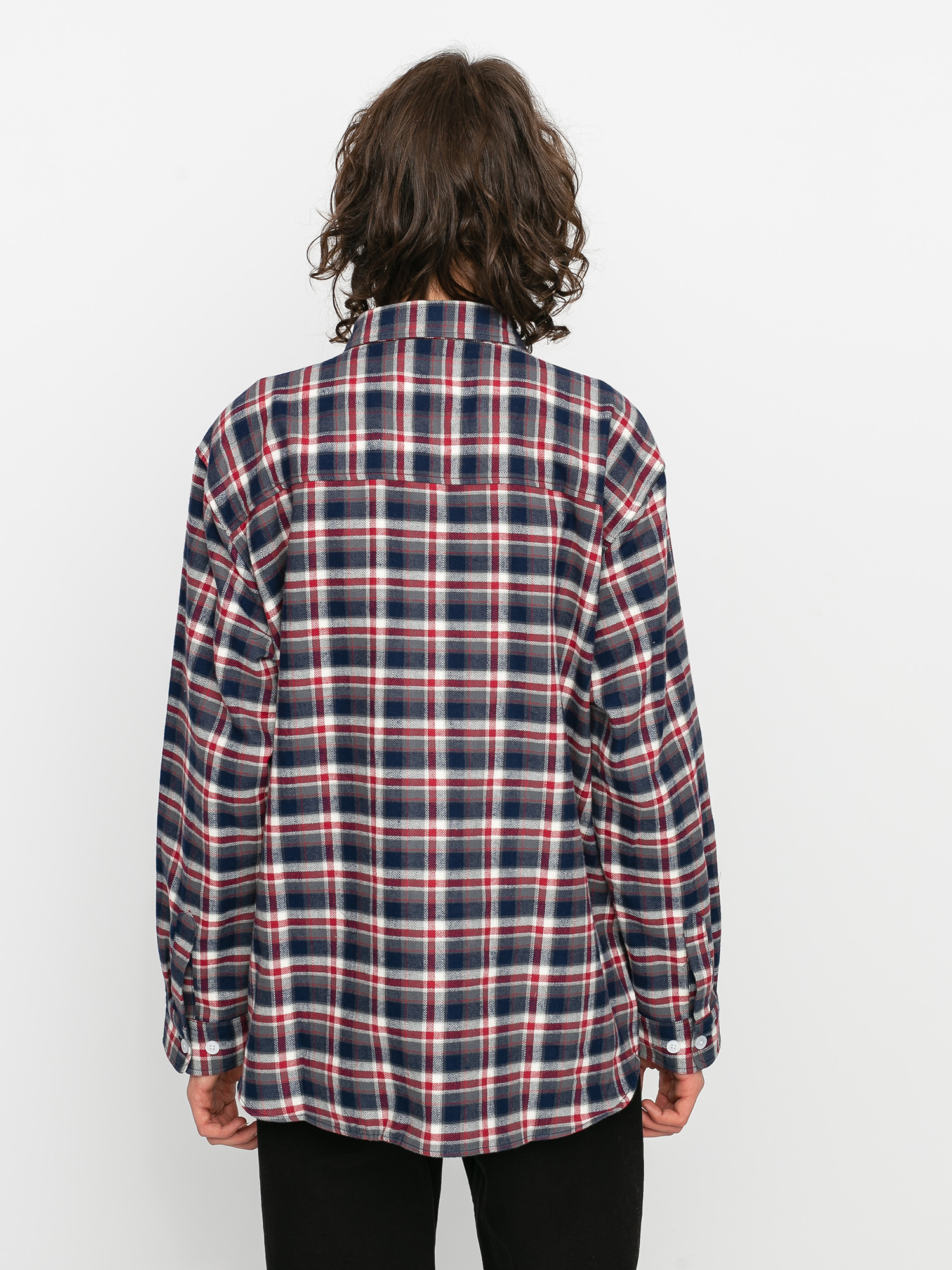 Polar Skate Flannel Shirt (navy/red)