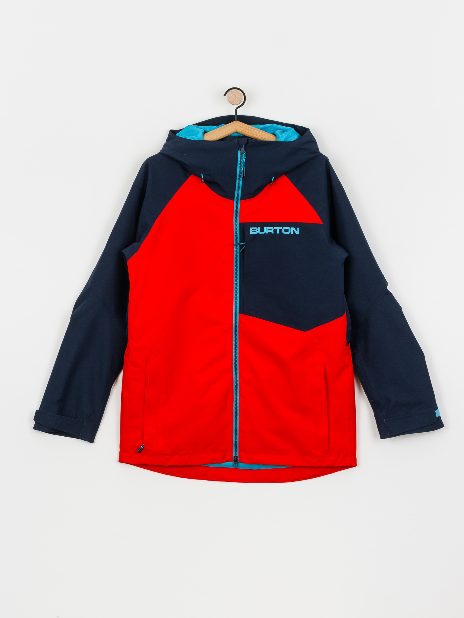 Mens Burton Gore Tex Radial Insulated Snowboard jacket (flame scarlet/dress blue)