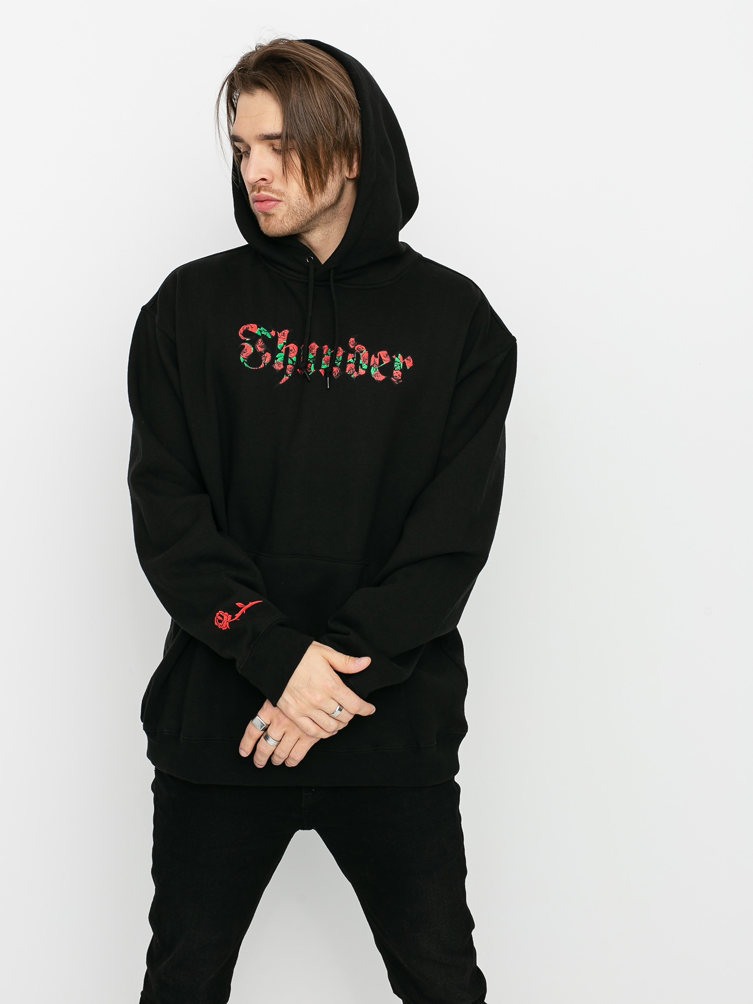 hoodie black rose