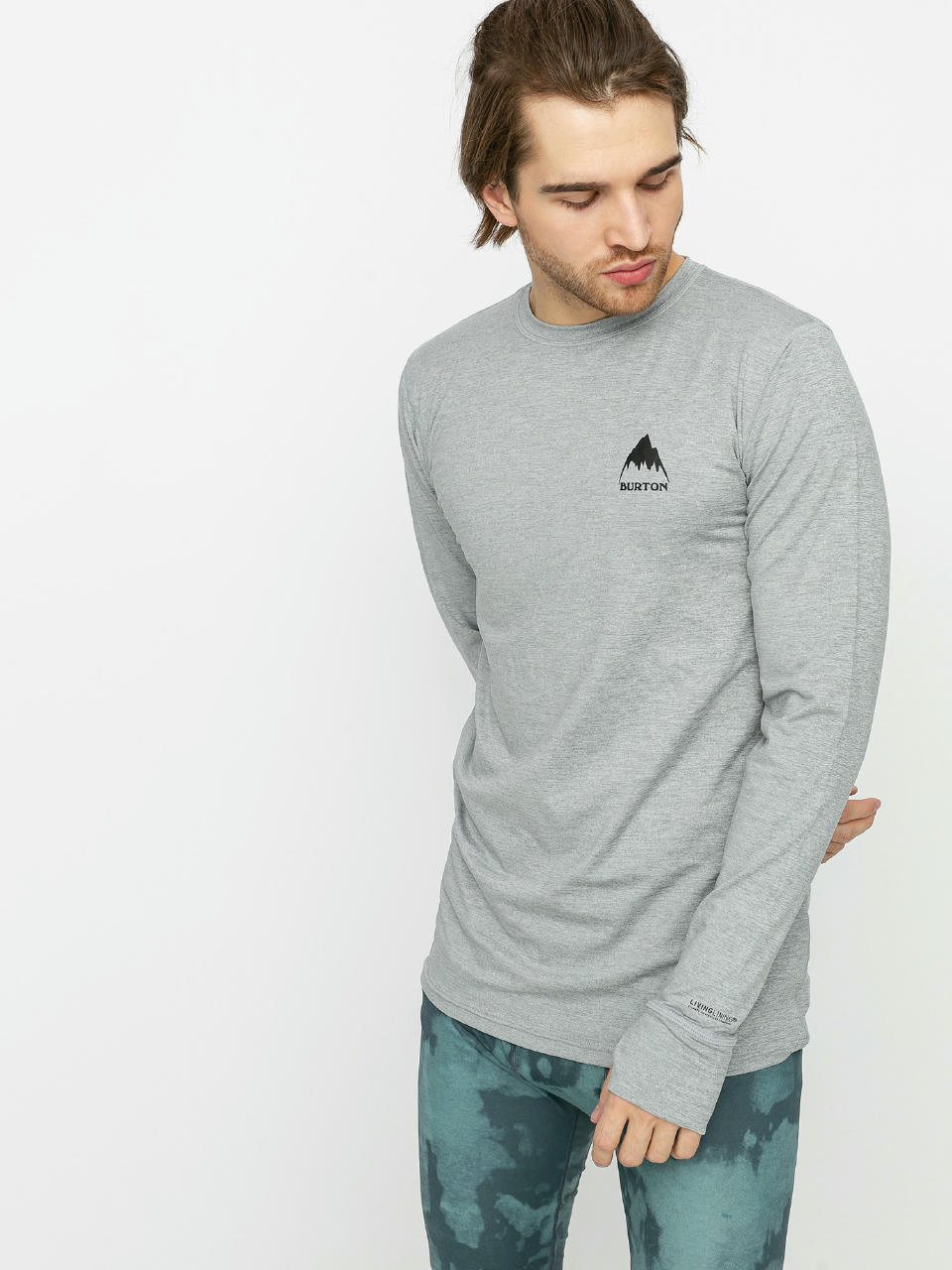 Mens Burton Lightweight X Base Layer Active longsleeve (gray heather)