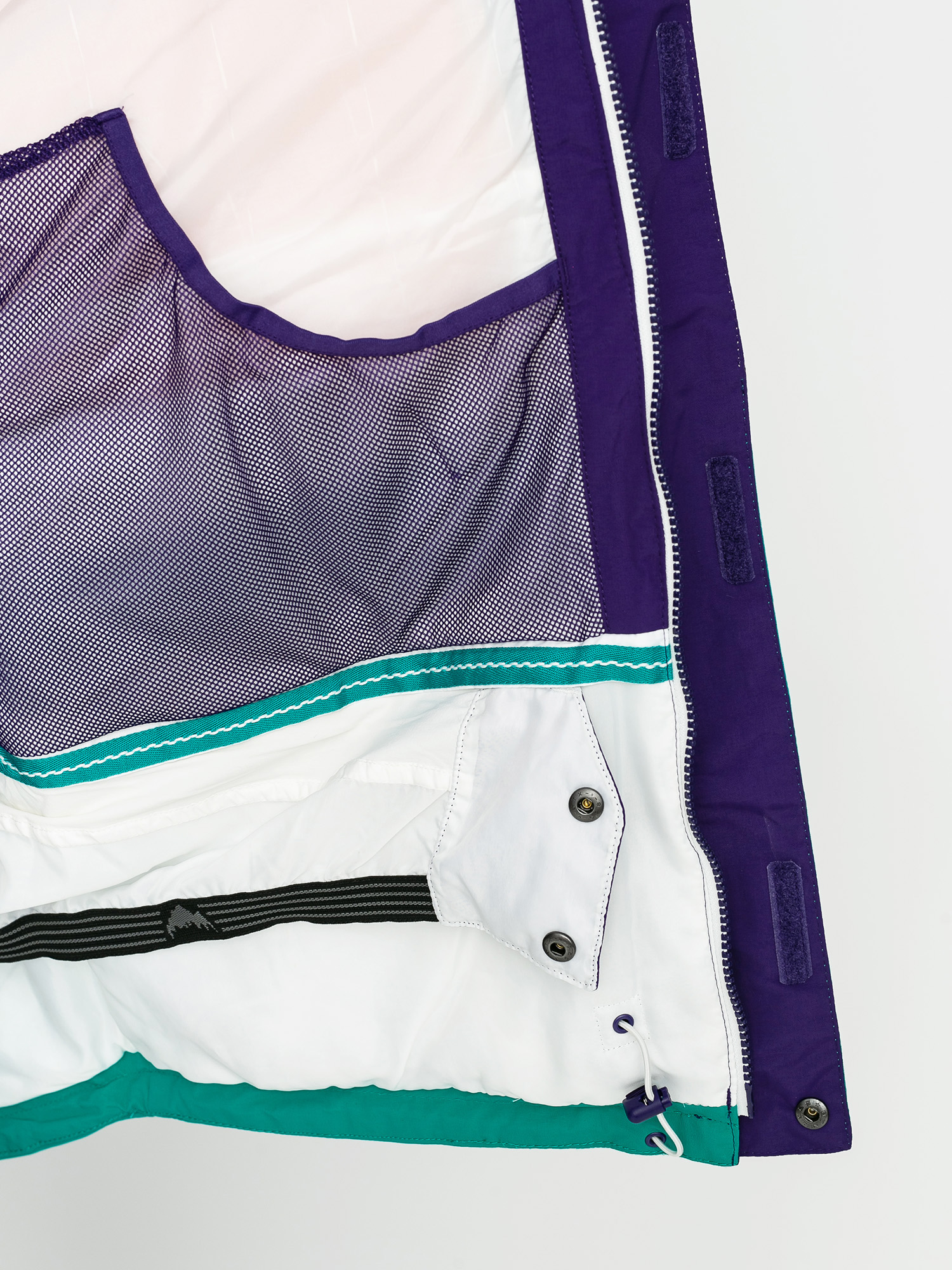 Mens Burton Breach Insulated Snowboard jacket (parachute purple/stout white/dynasty green)