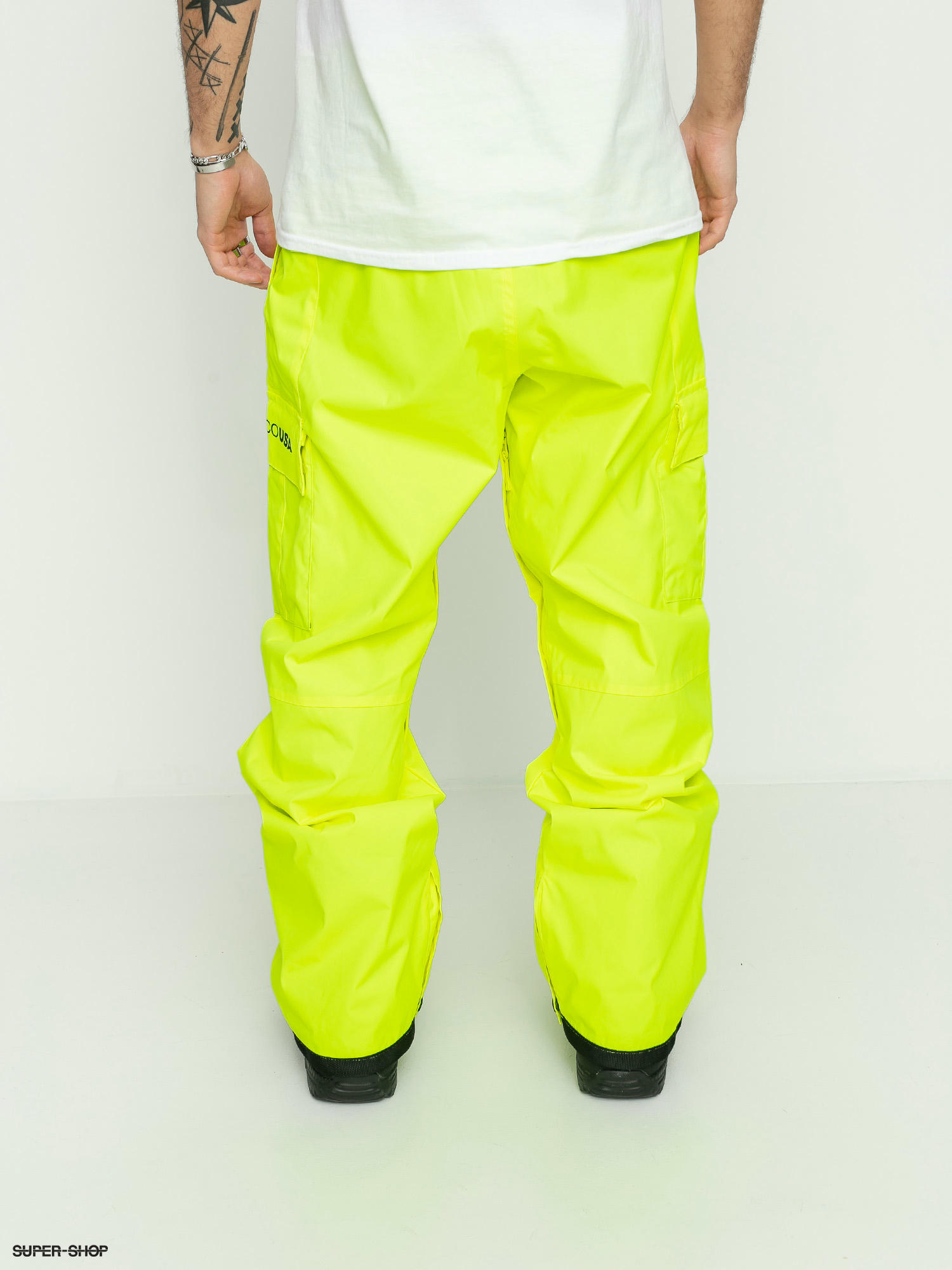 12 DC Banshee Snowboard Pants Kids Sz L Safety Yellow