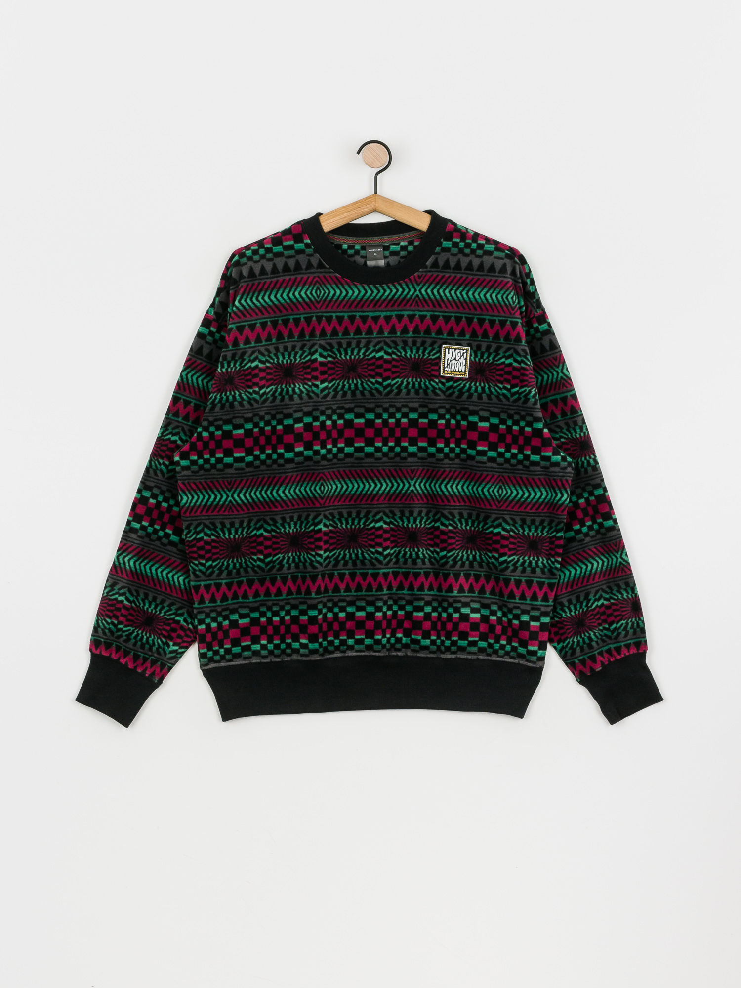 Herren Quiksilver Soul Power Aktives sweatshirt (true black capsule stripe)